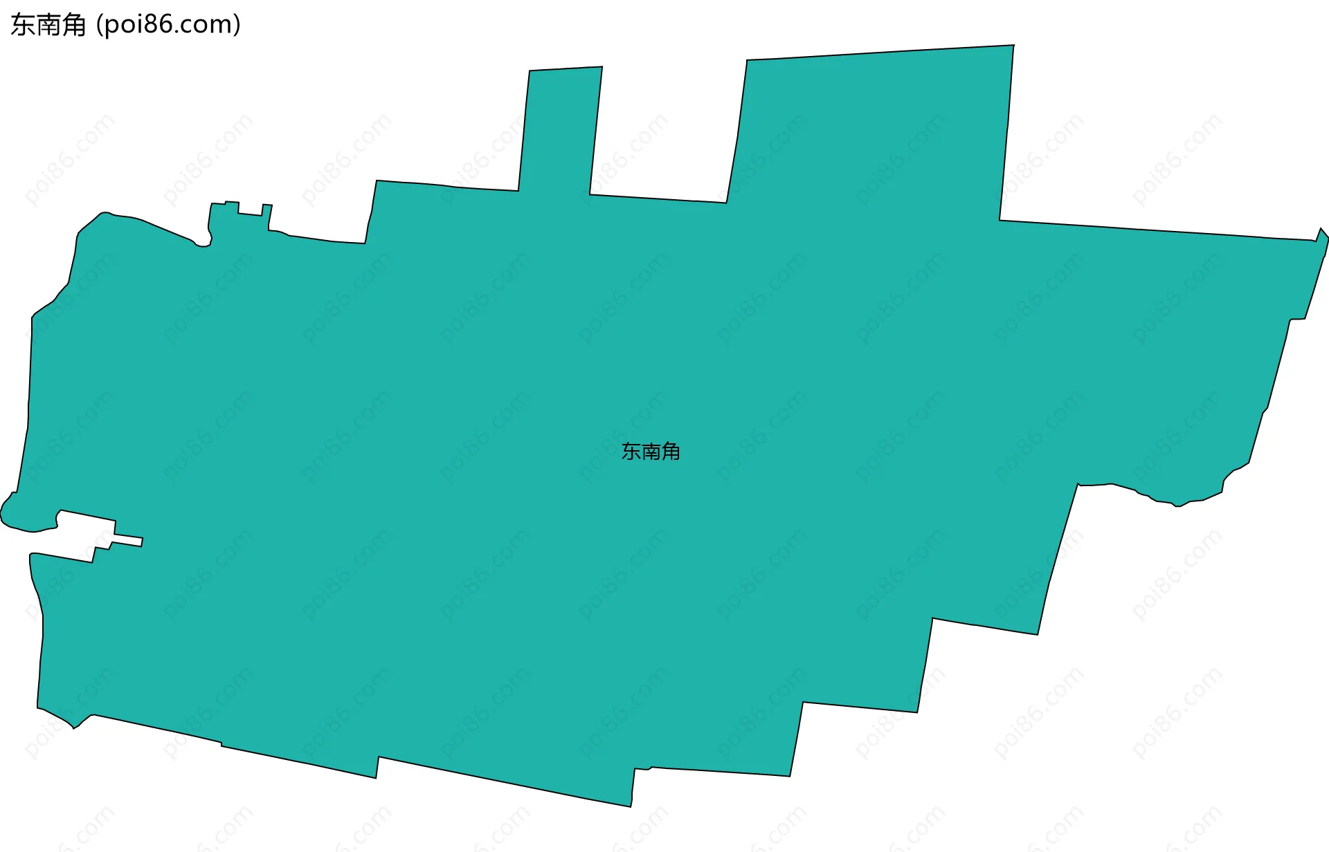 东南角边界地图