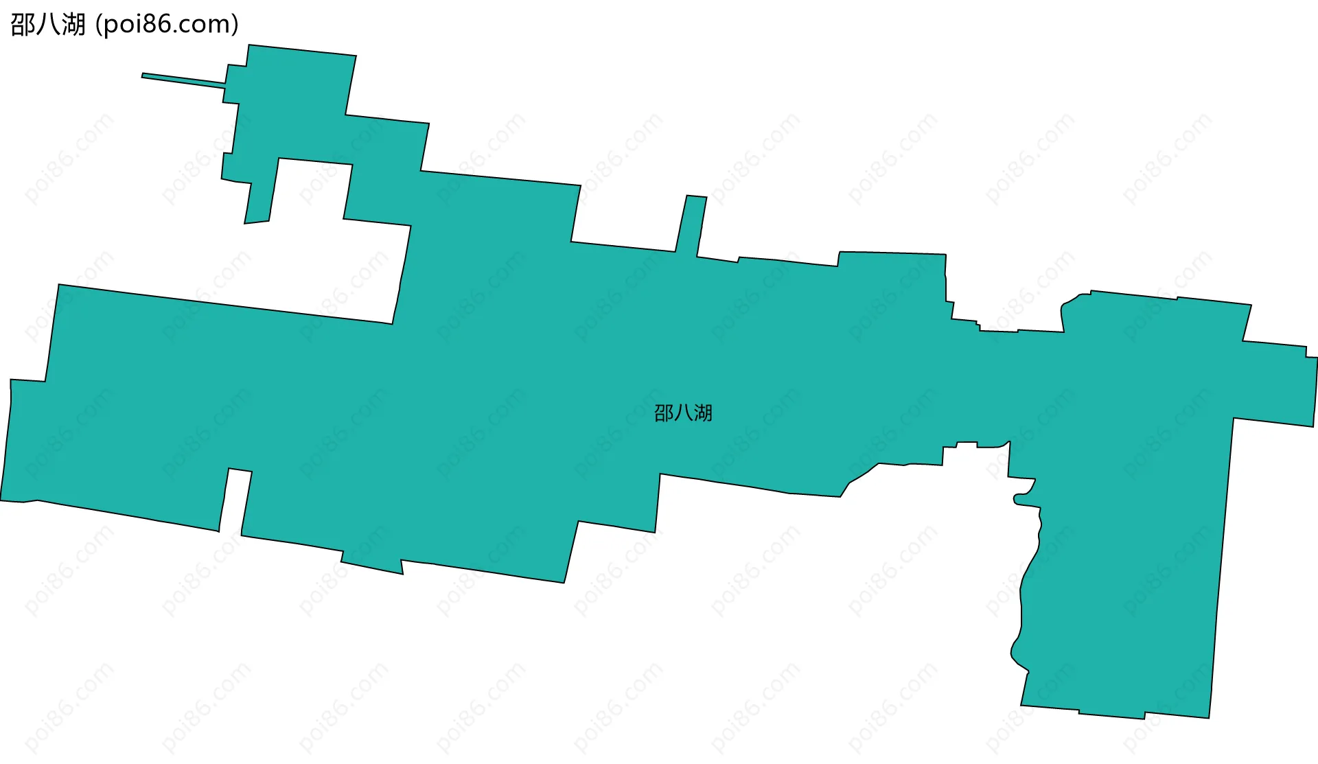 邵八湖边界地图
