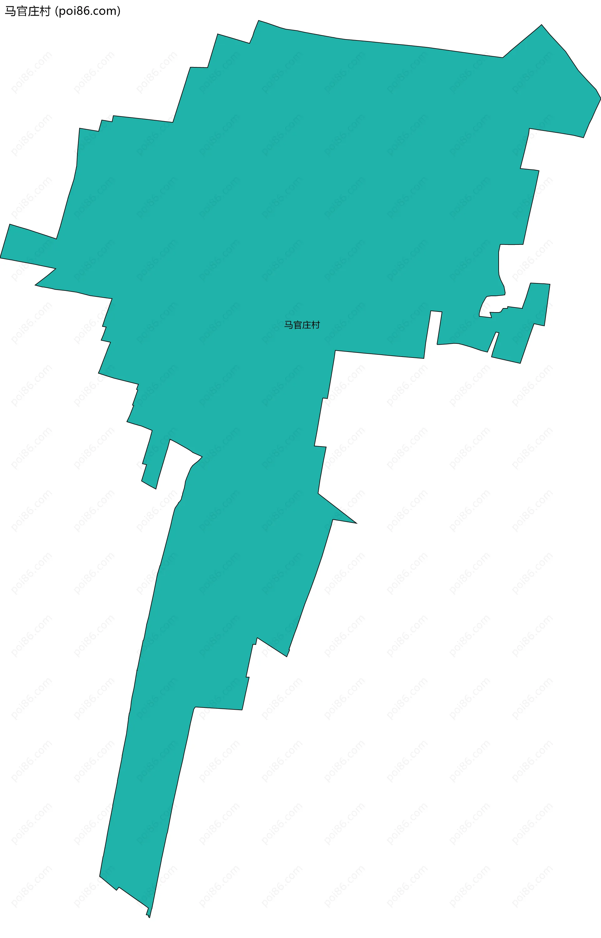 马官庄村边界地图