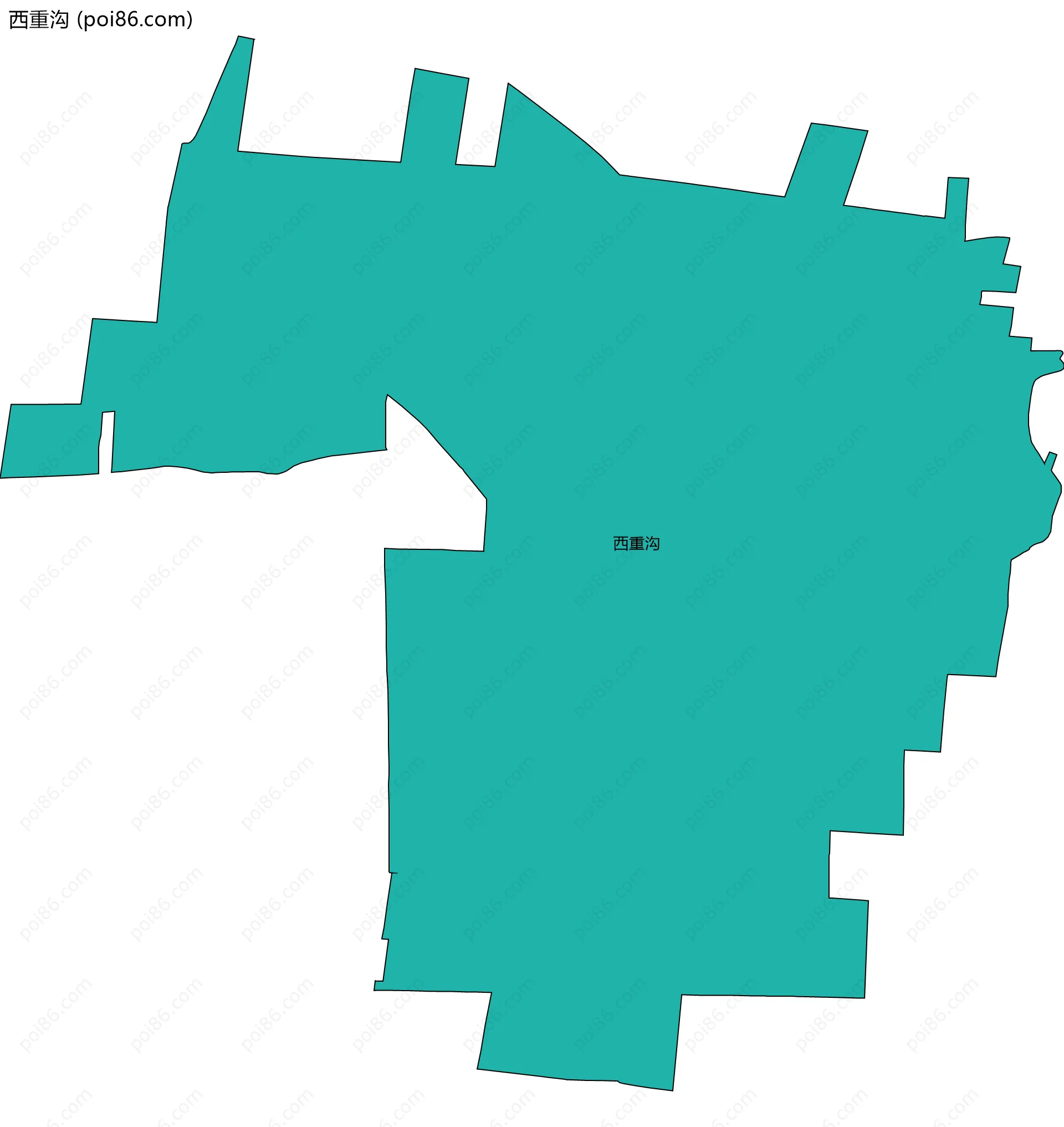 西重沟边界地图