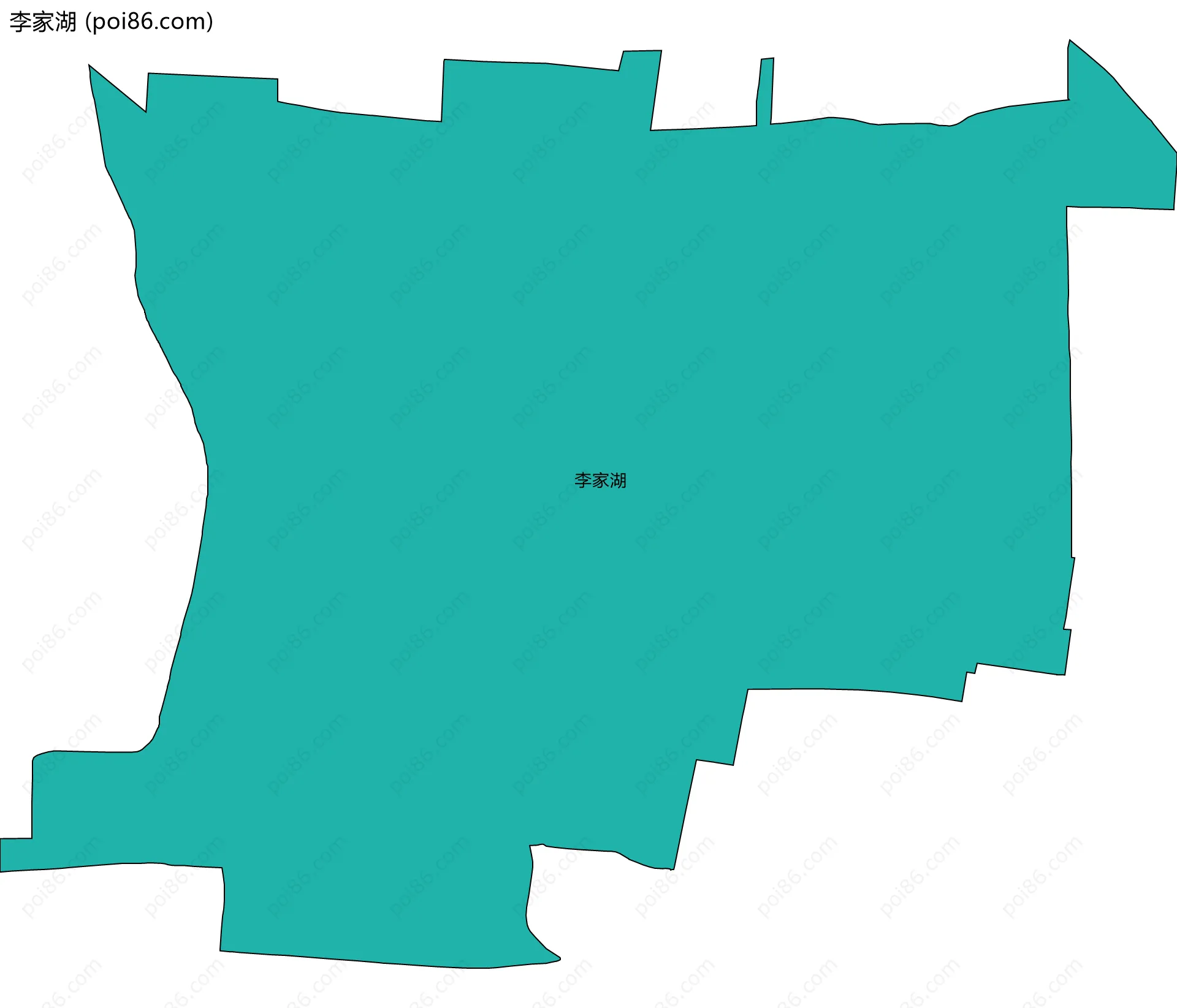 李家湖边界地图