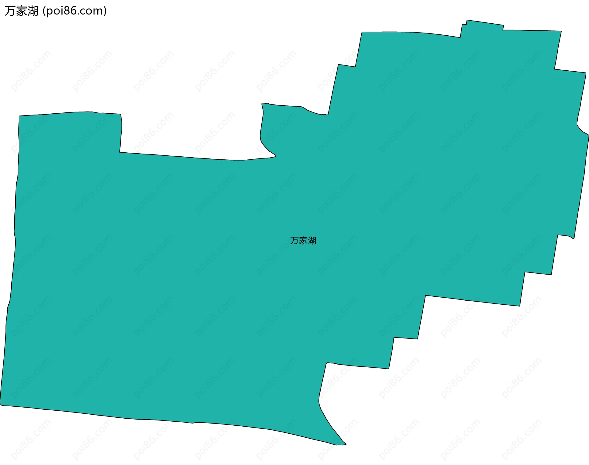 万家湖边界地图