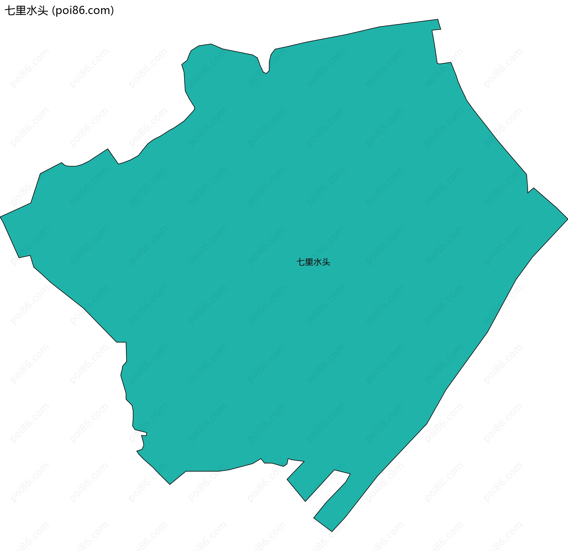 七里水头边界地图