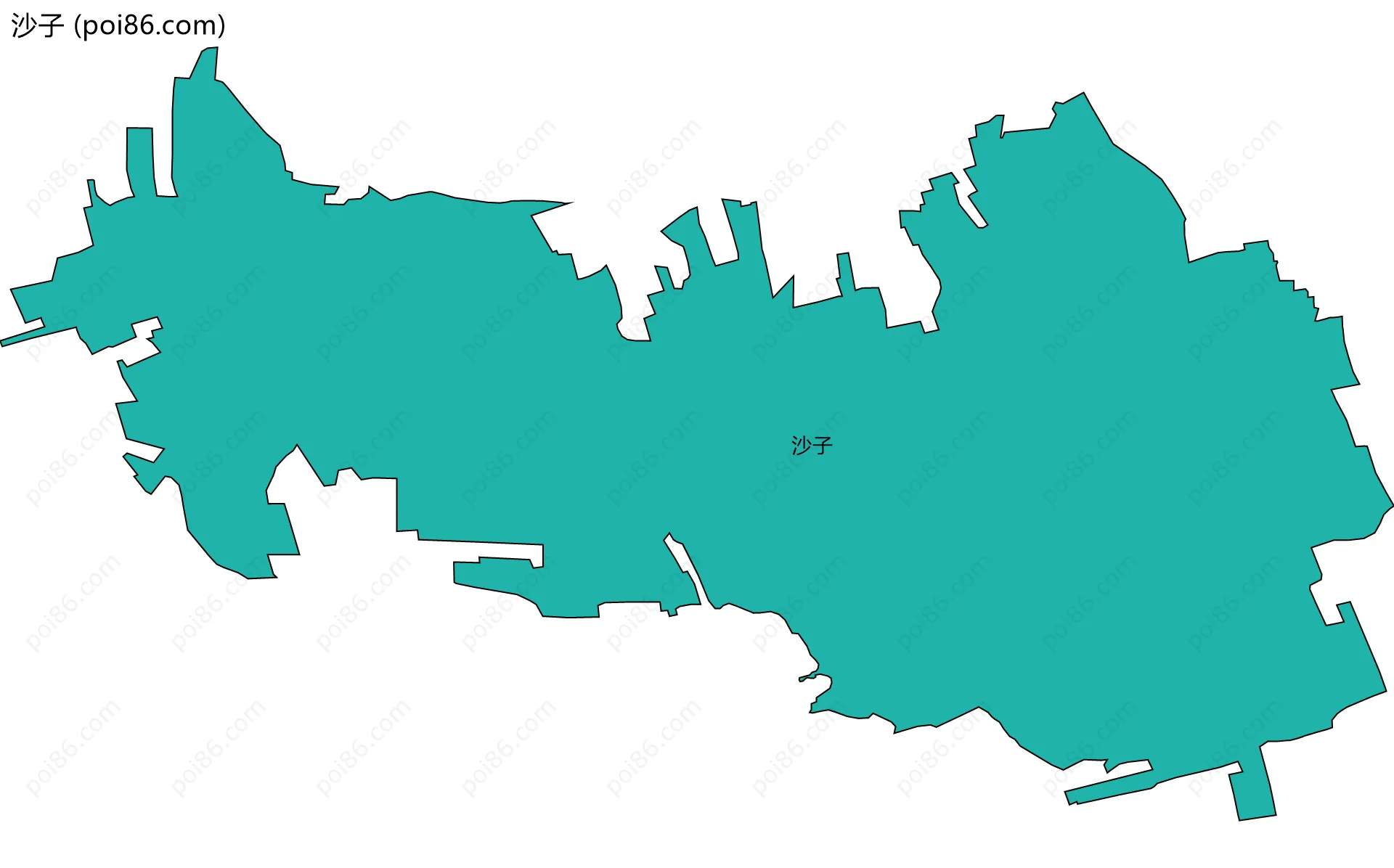 沙子边界地图