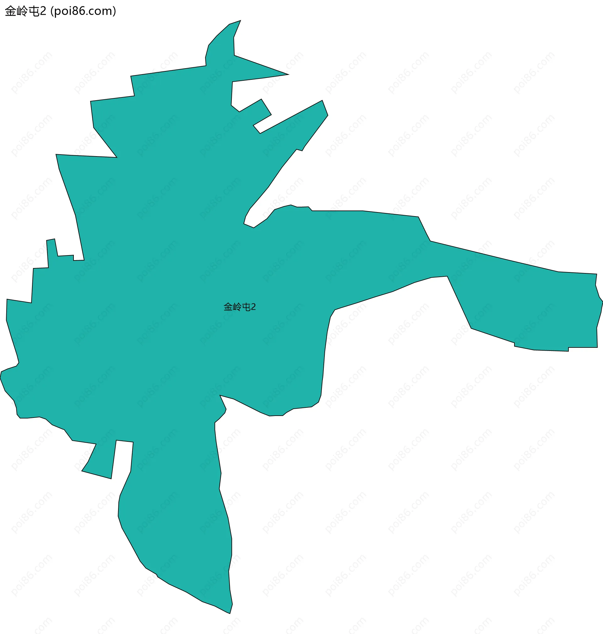 金岭屯2边界地图