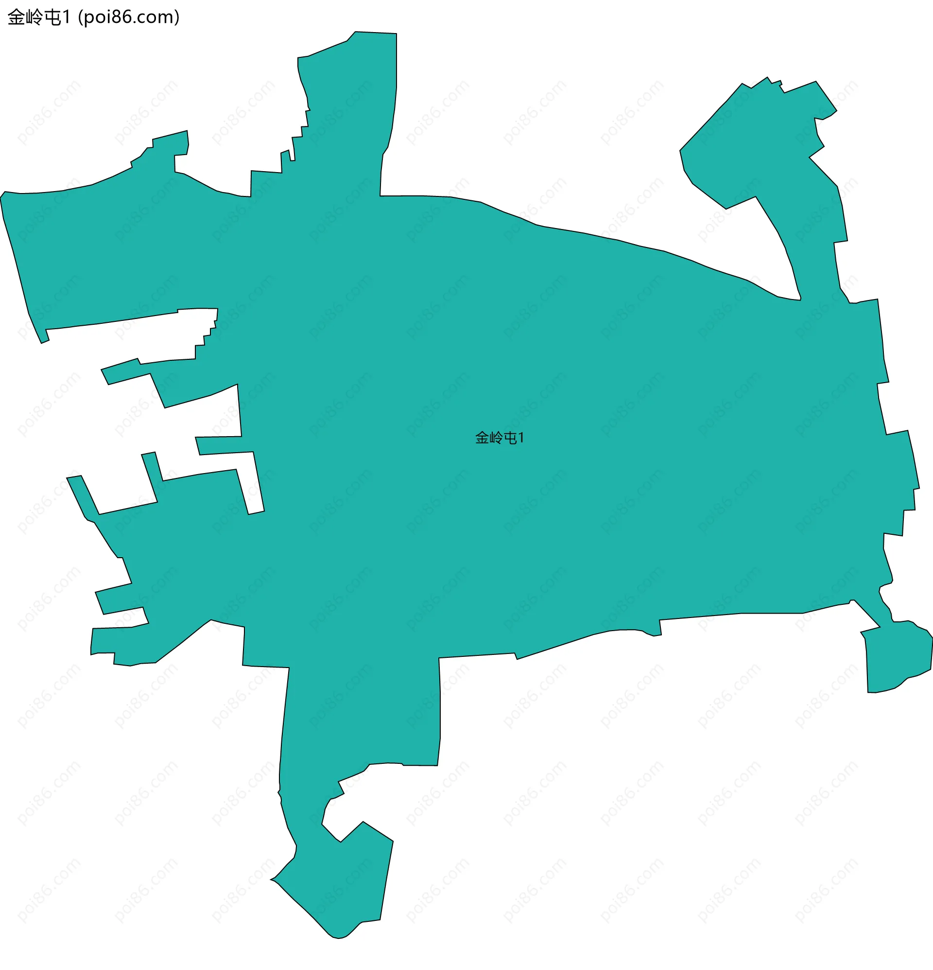 金岭屯1边界地图
