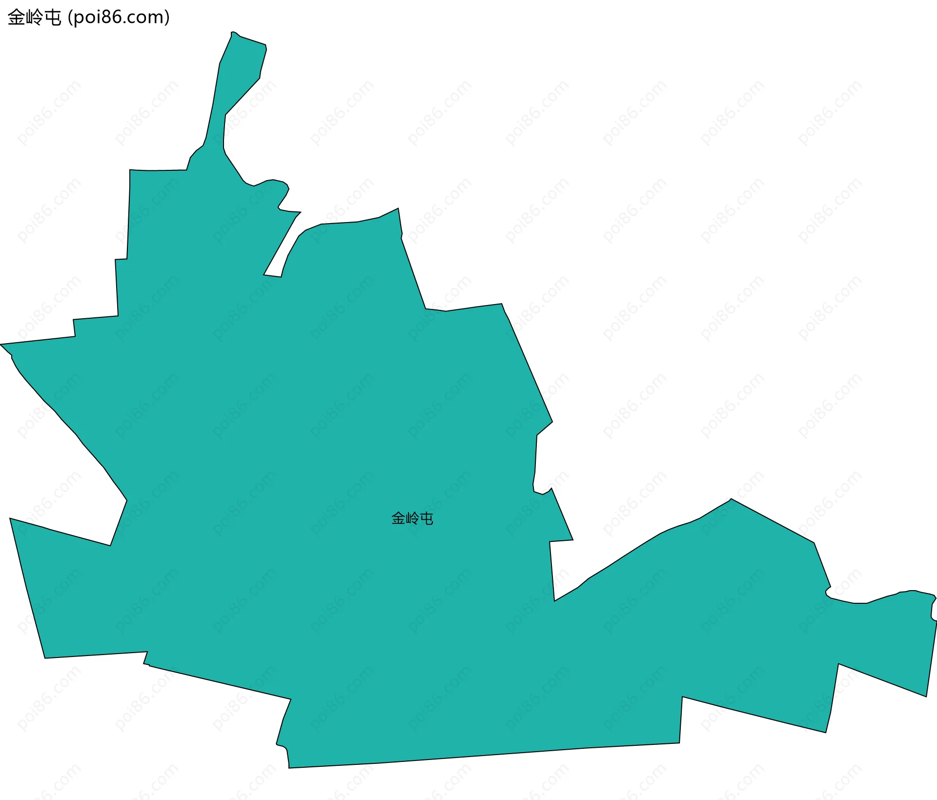 金岭屯边界地图