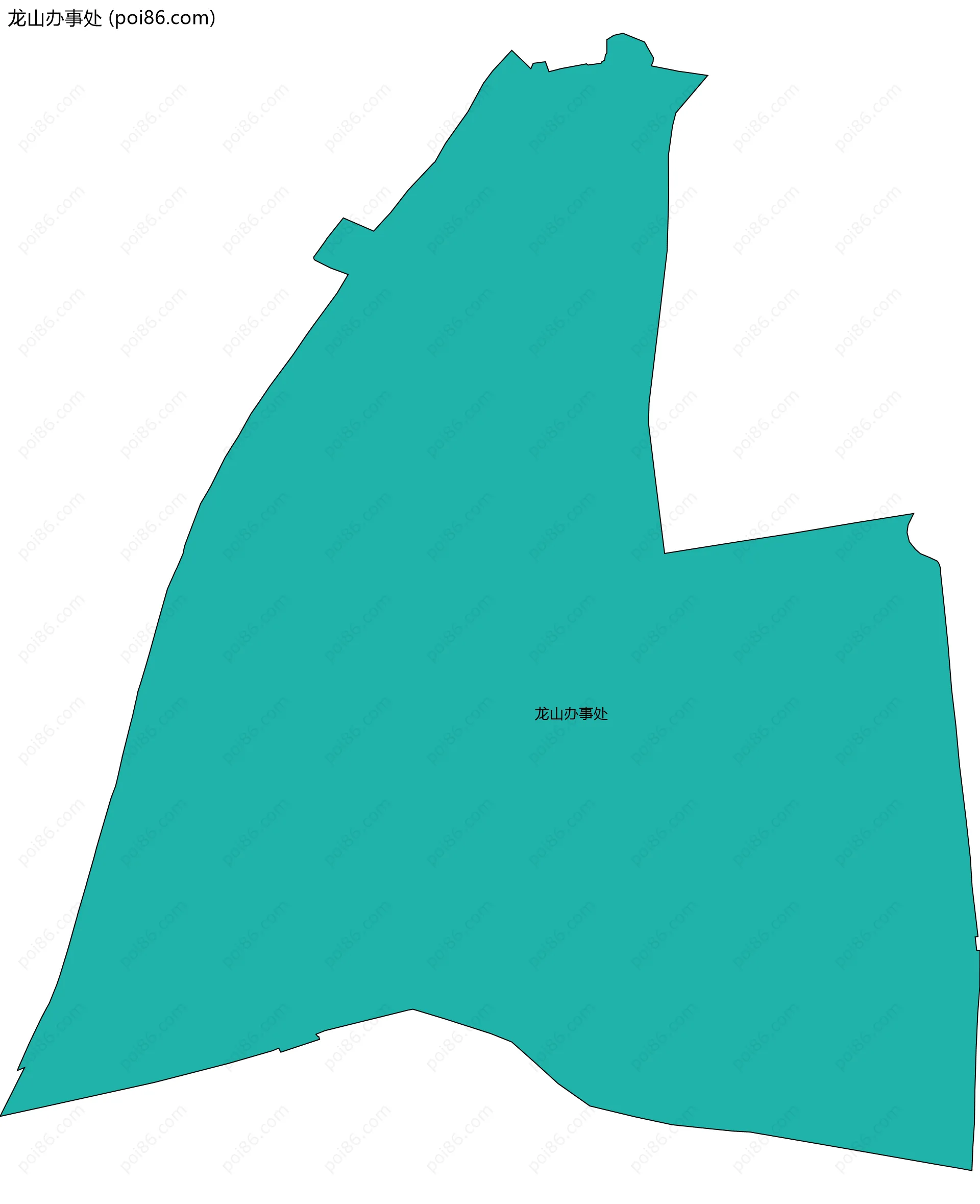 龙山办事处边界地图