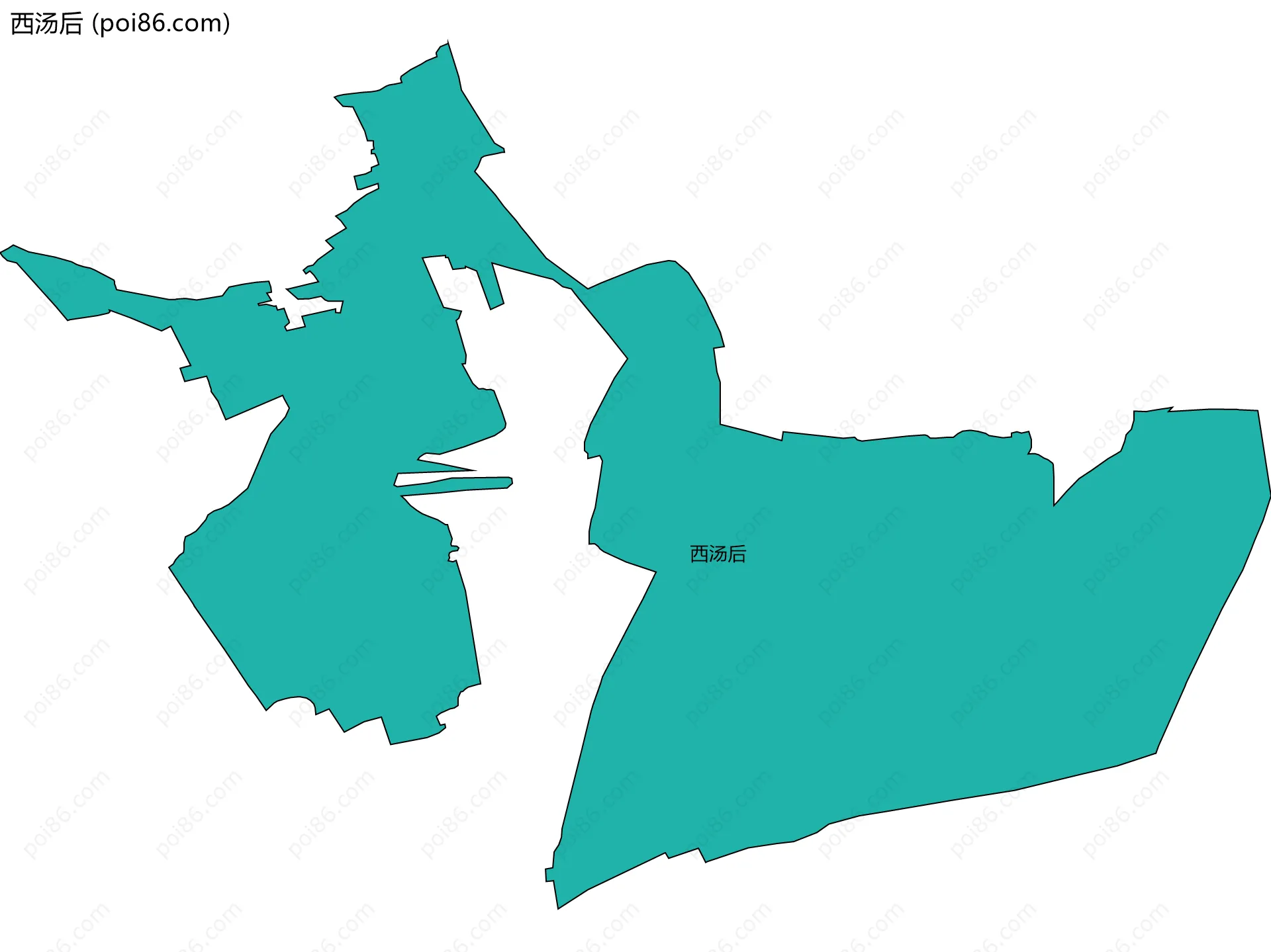西汤后边界地图