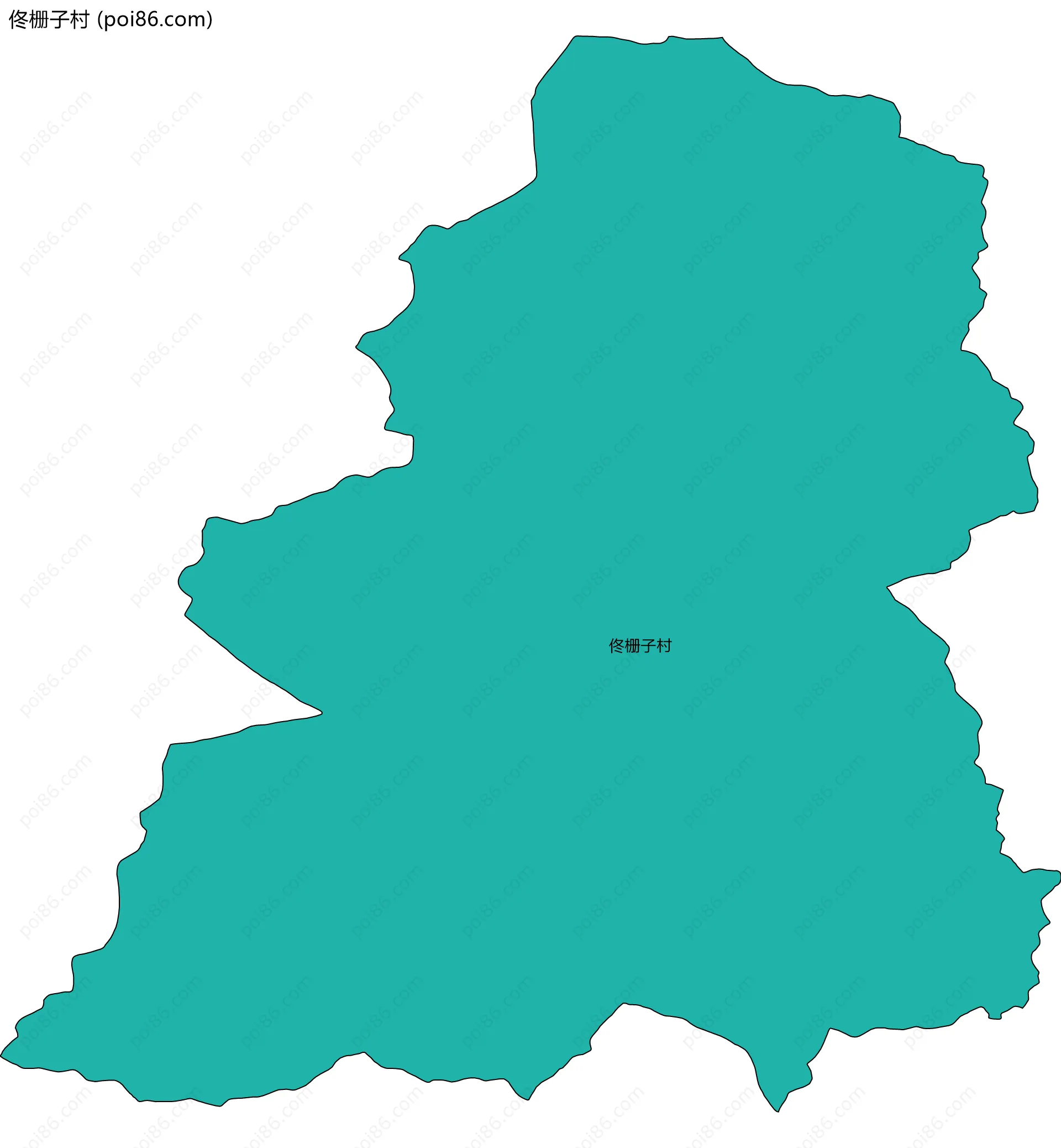 佟栅子村边界地图