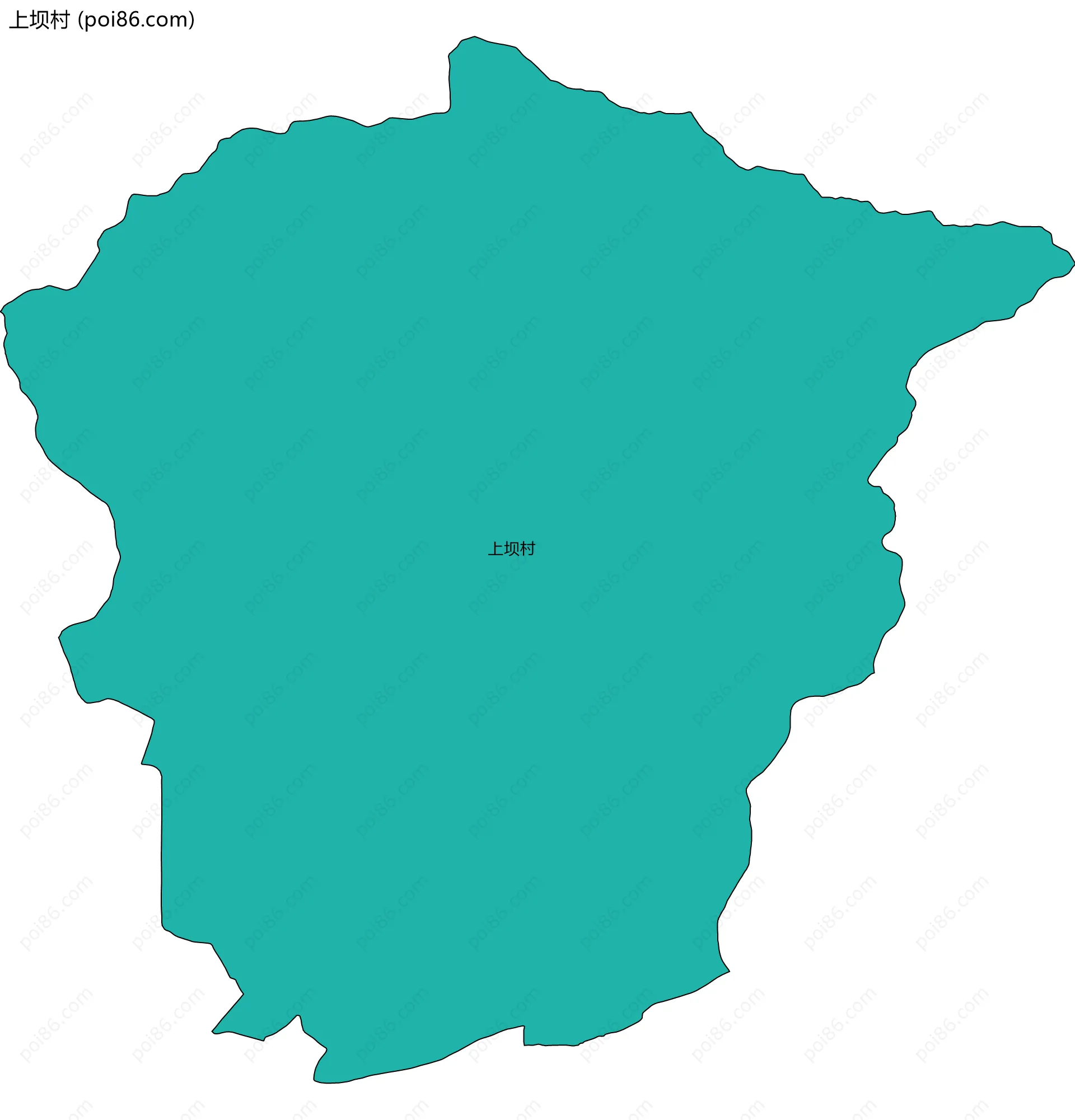 上坝村边界地图