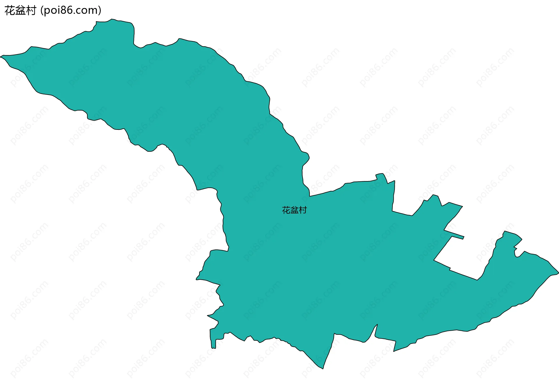 花盆村边界地图