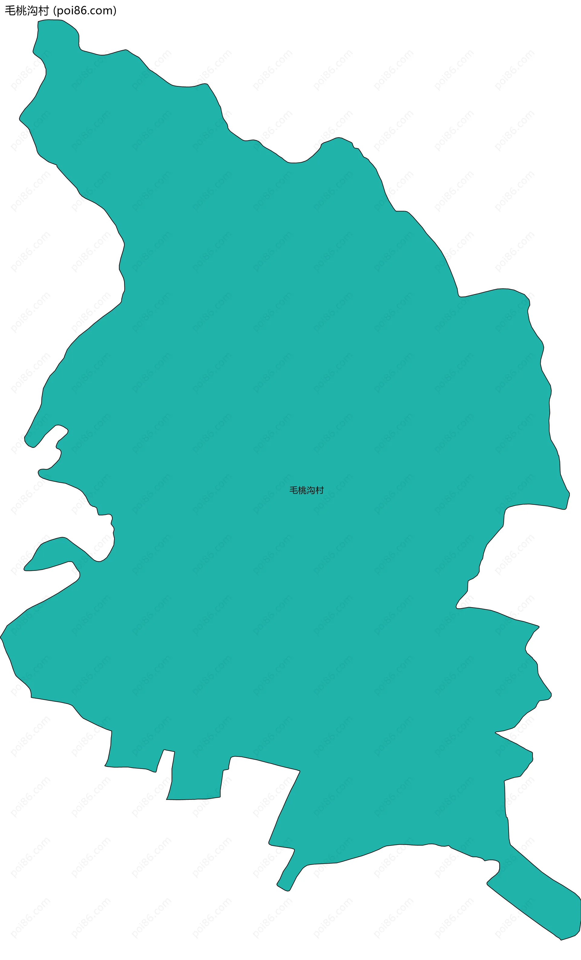 毛桃沟村边界地图