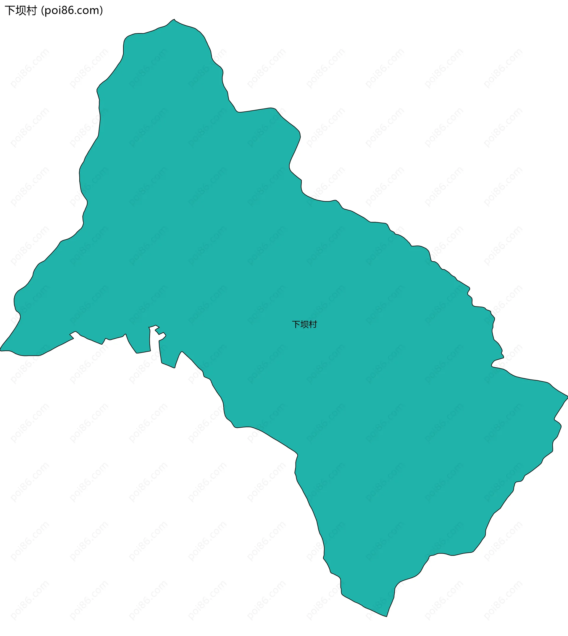 下坝村边界地图