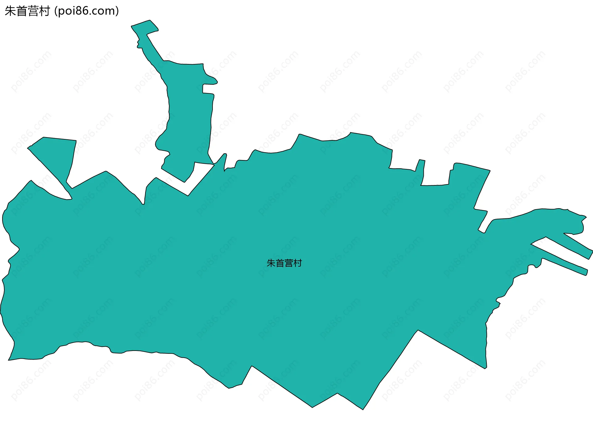 朱首营村边界地图
