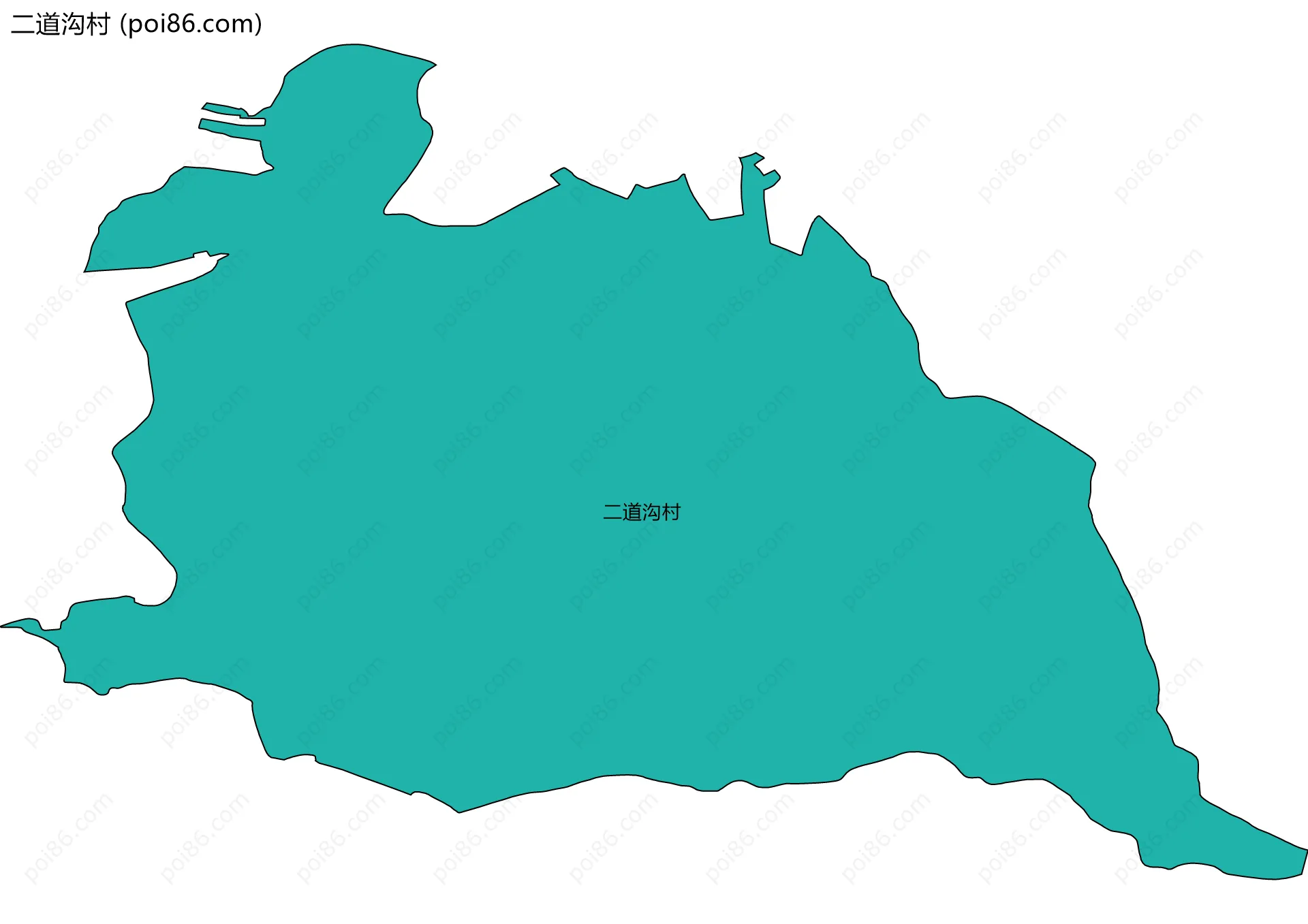 二道沟村边界地图