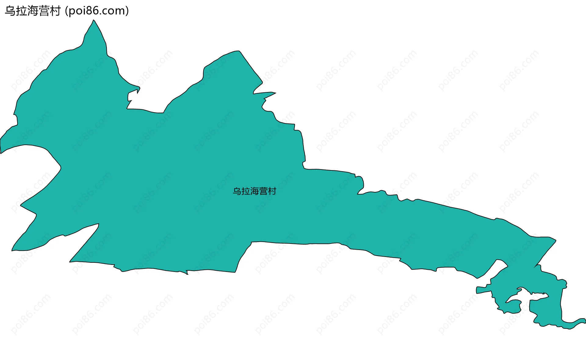 乌拉海营村边界地图