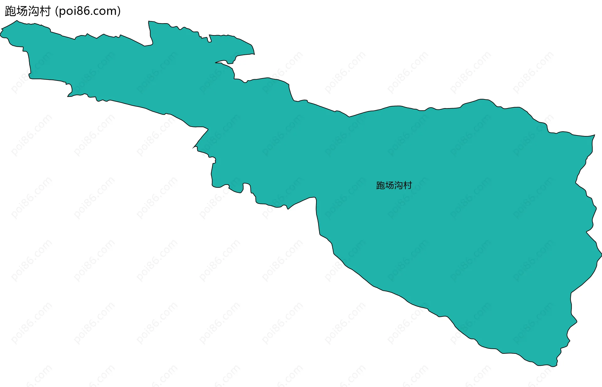 跑场沟村边界地图