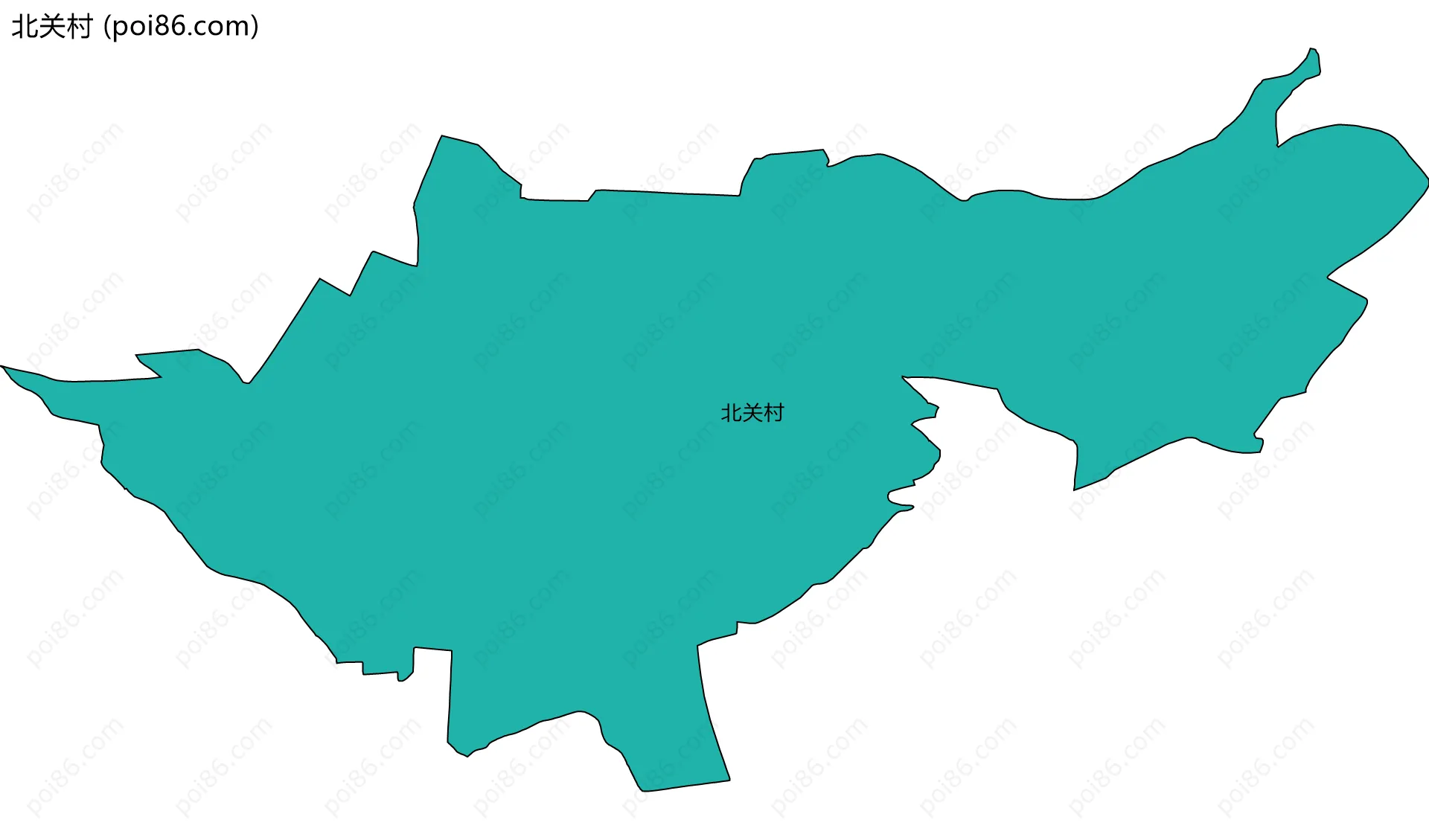 北关村边界地图