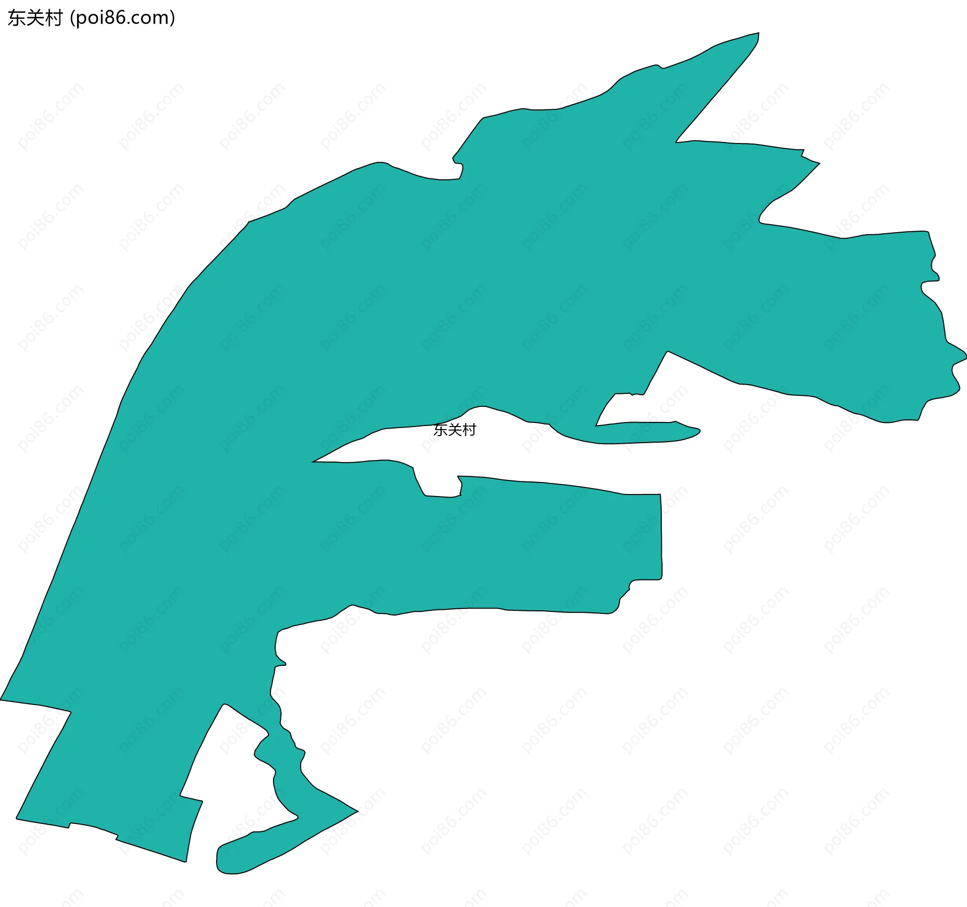 东关村边界地图