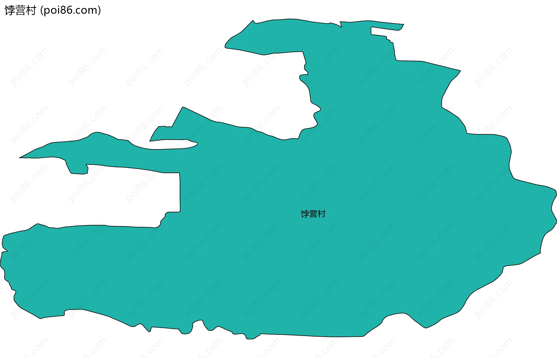 饽营村边界地图