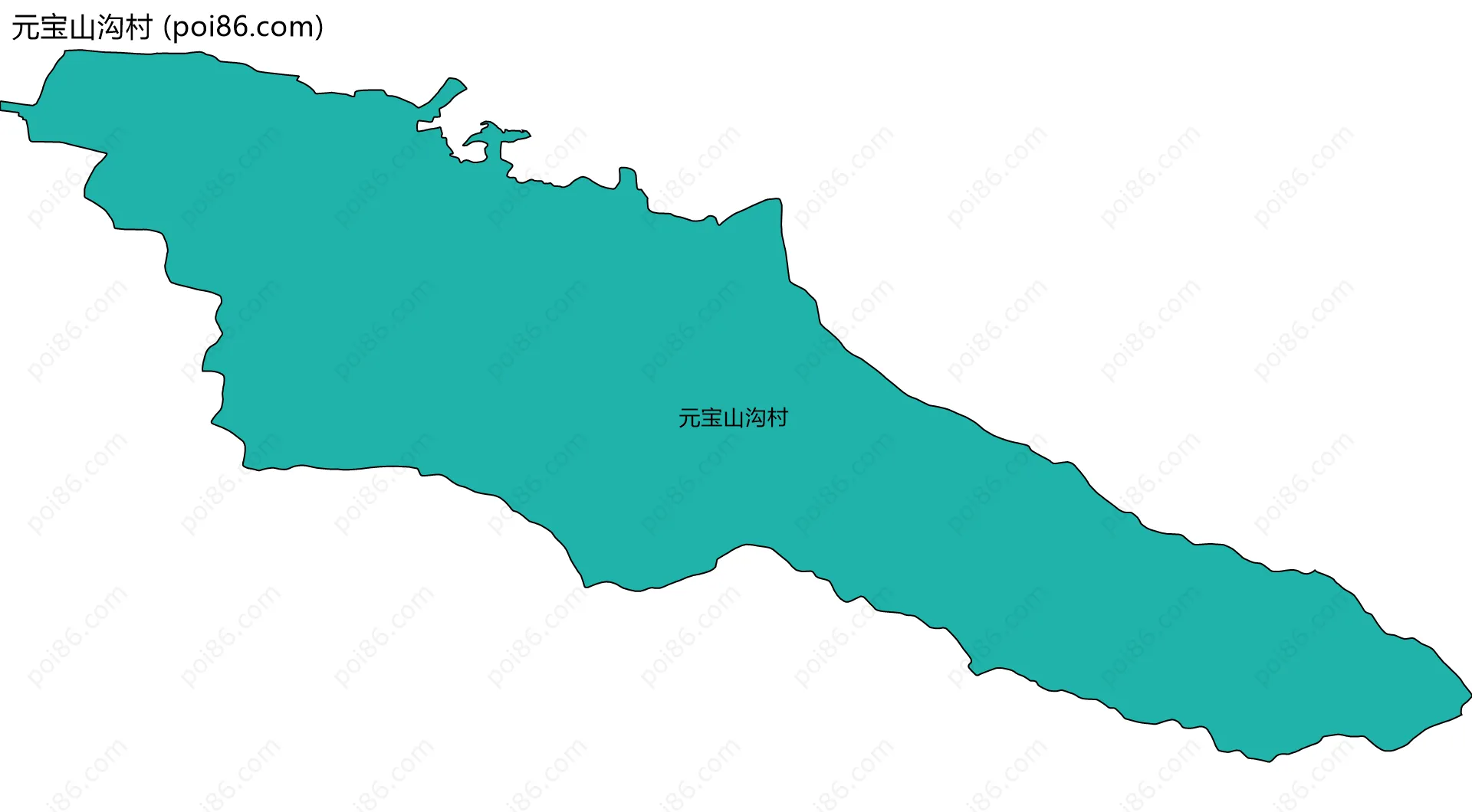 元宝山沟村边界地图