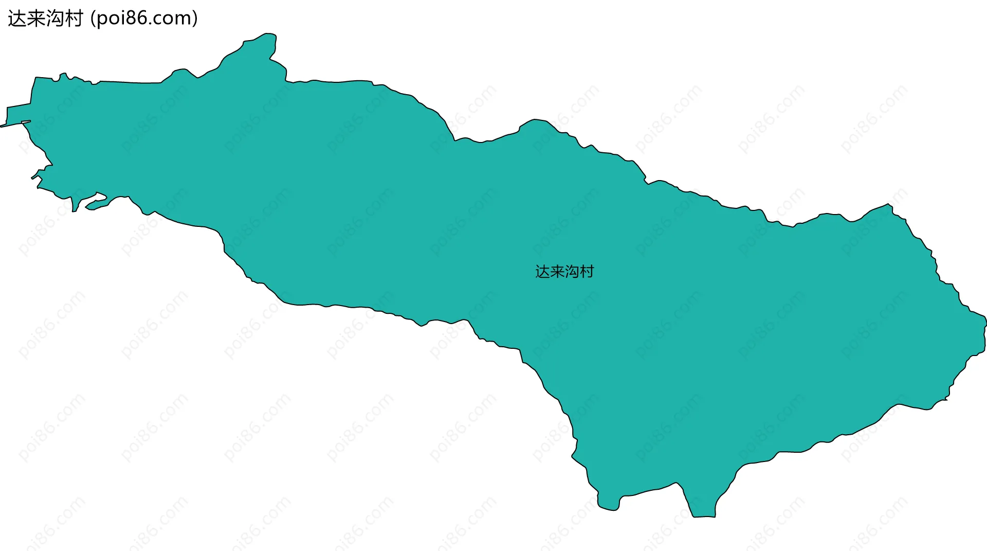 达来沟村边界地图