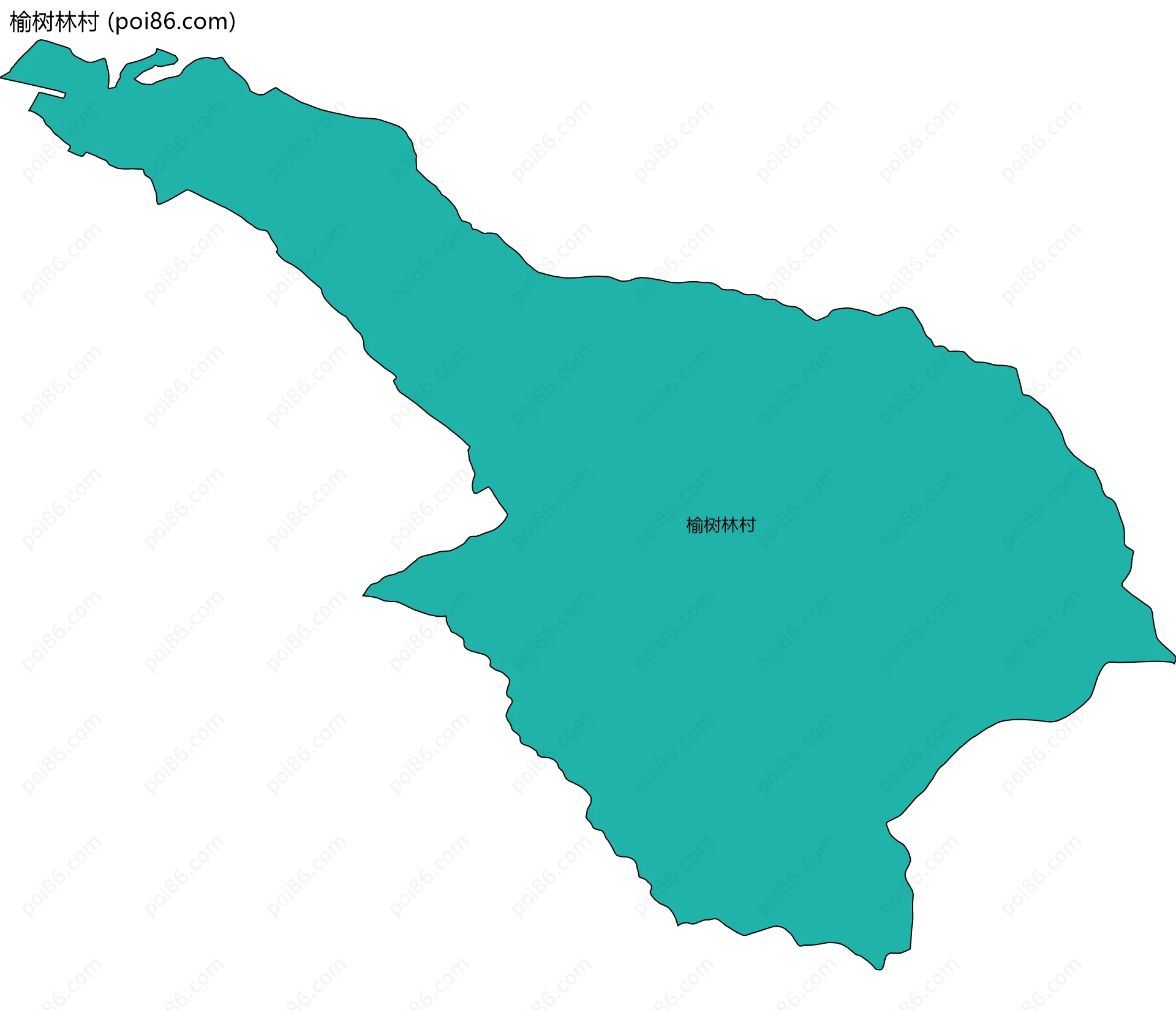 榆树林村边界地图