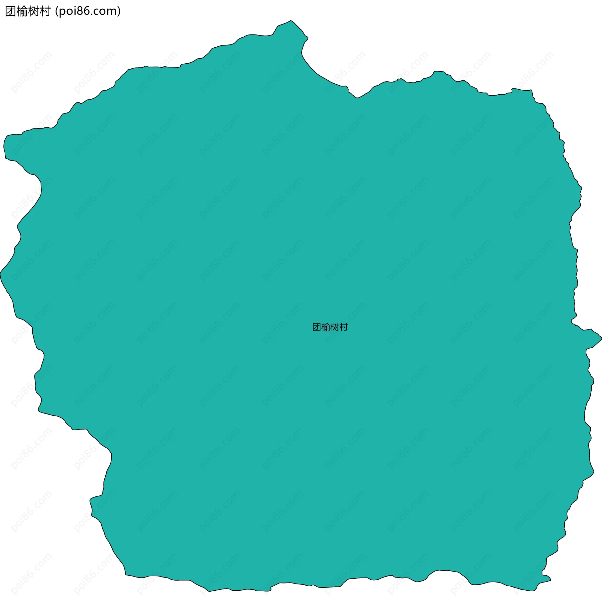 团榆树村边界地图