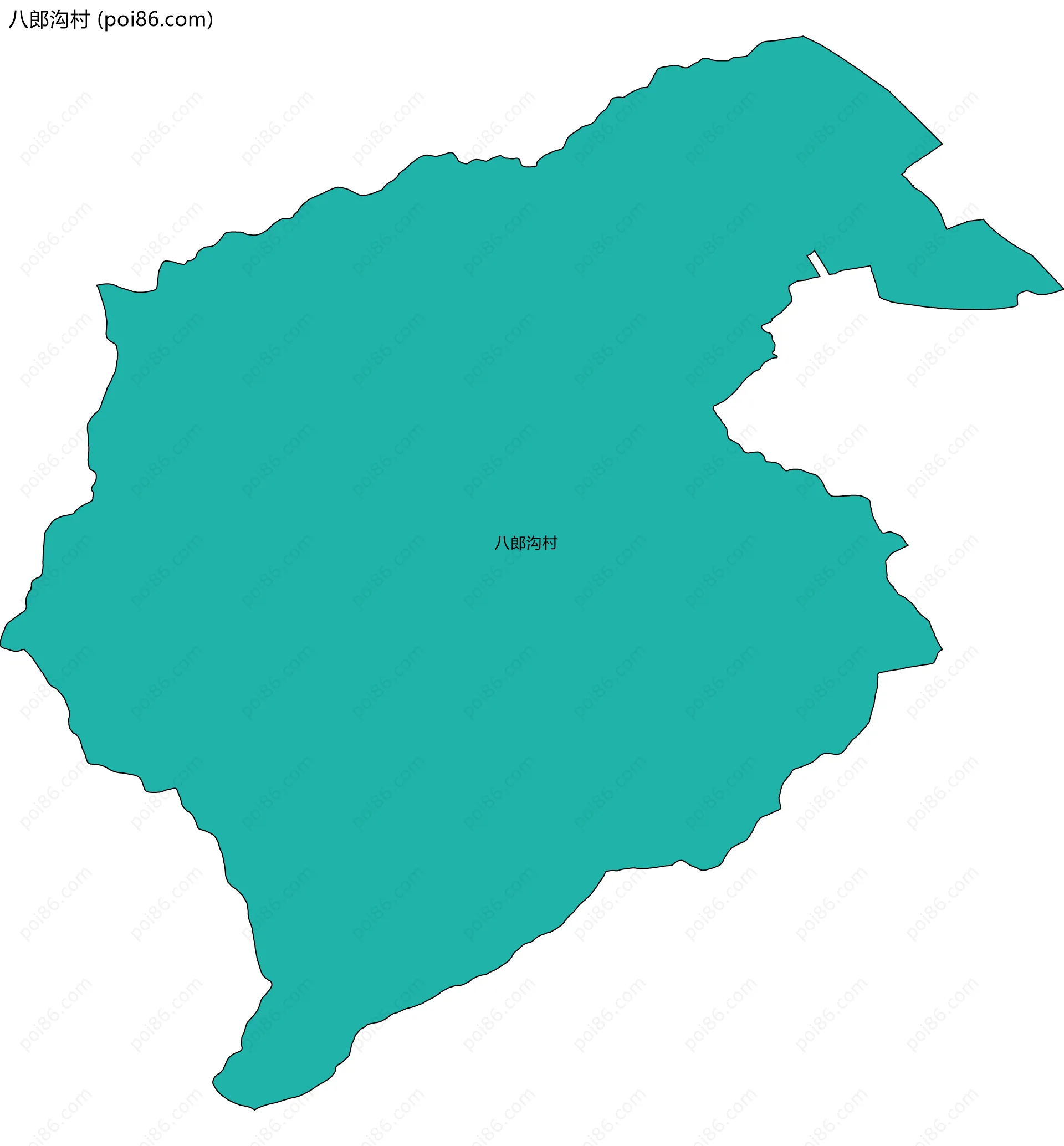 八郎沟村边界地图