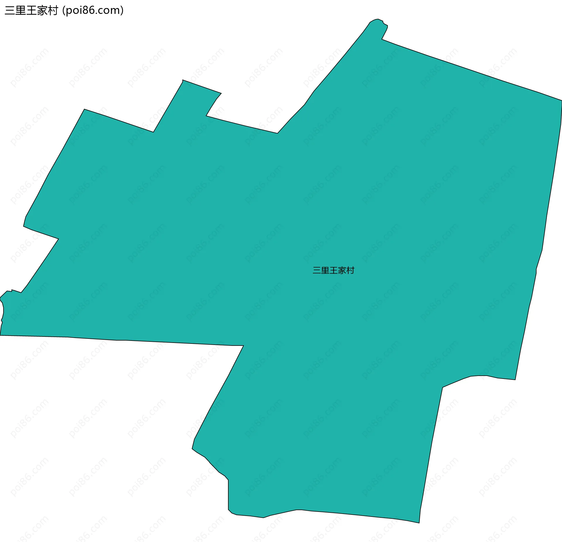 三里王家村边界地图