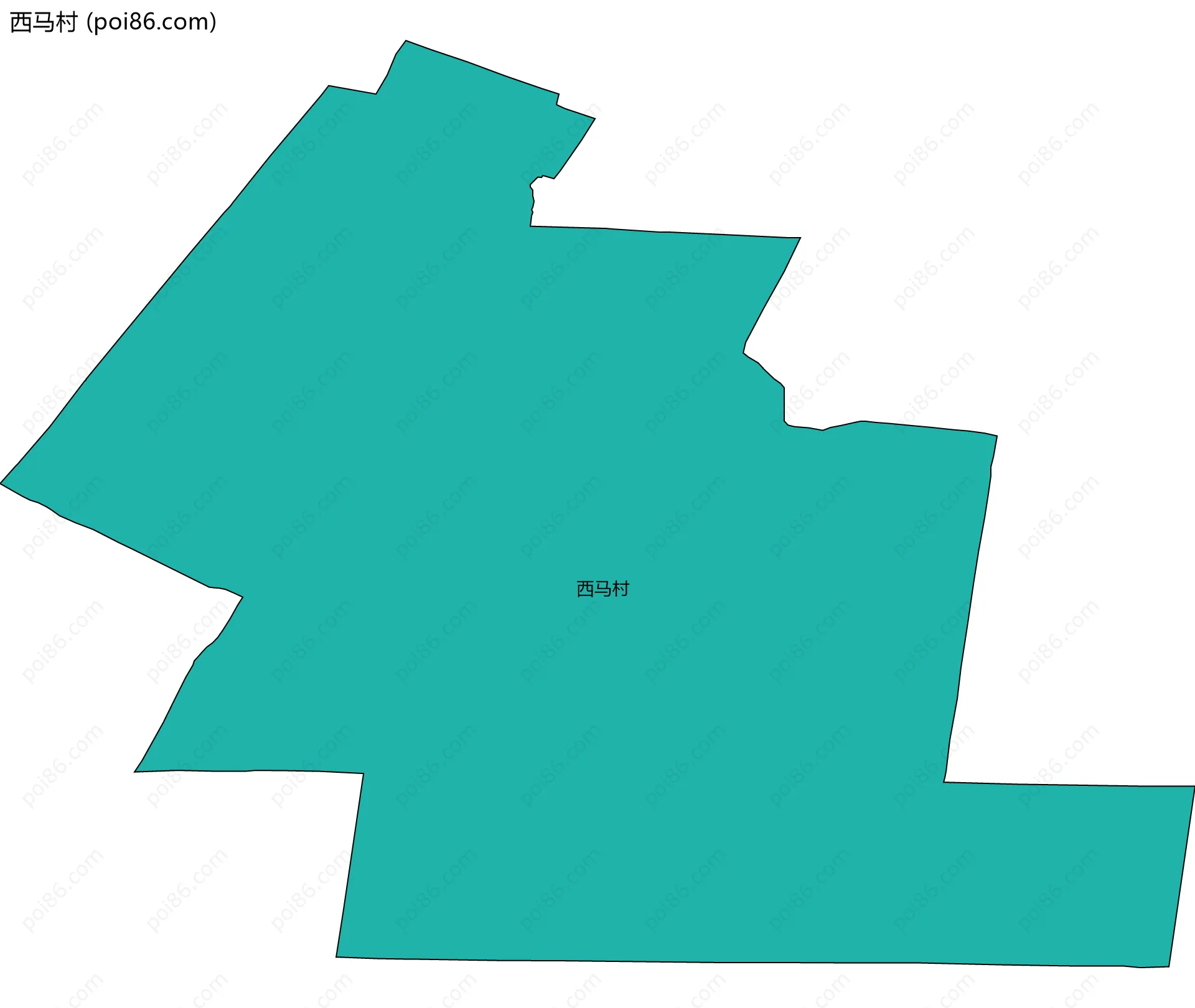 西马村边界地图