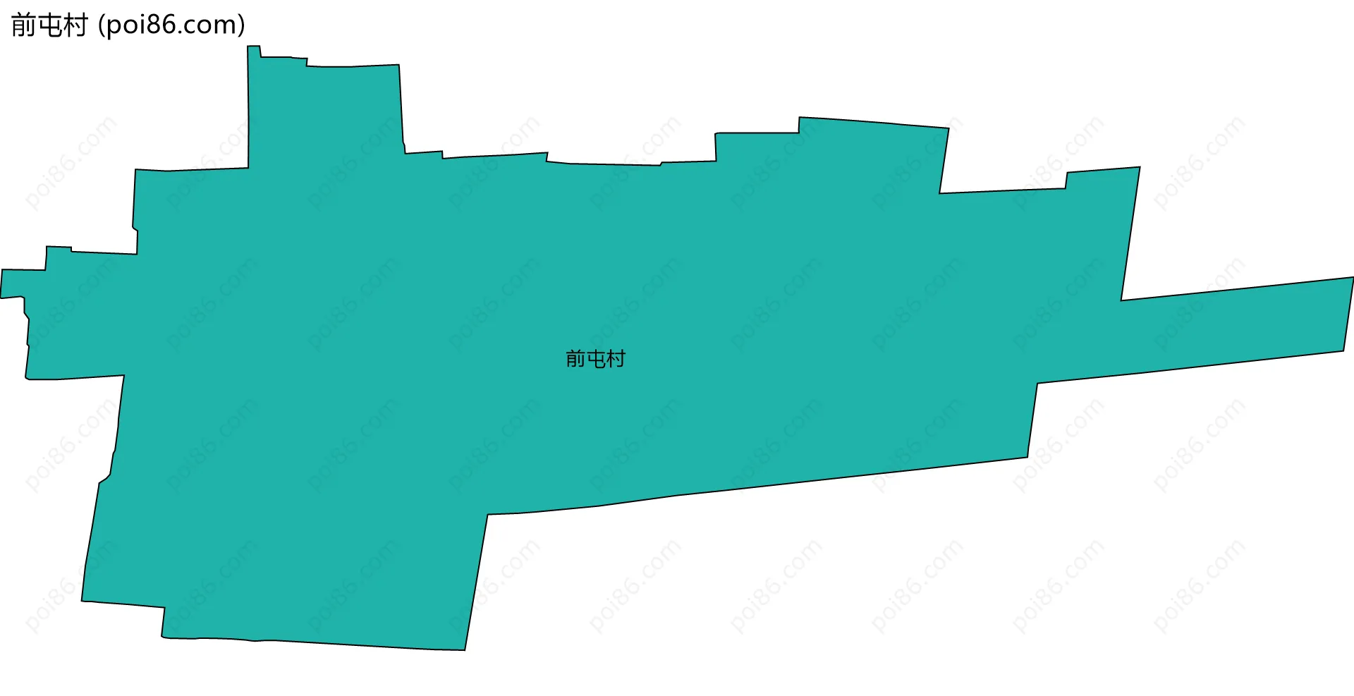 前屯村边界地图