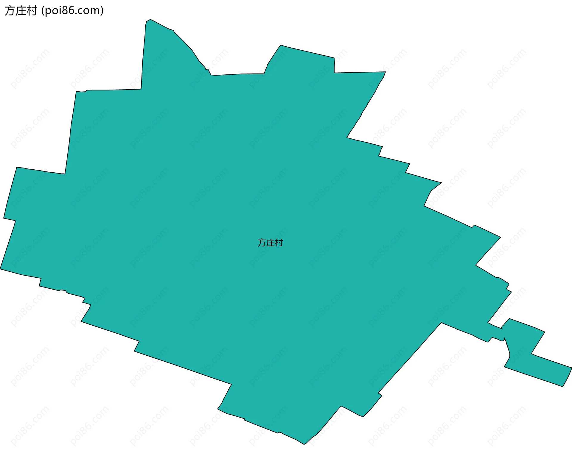方庄村边界地图