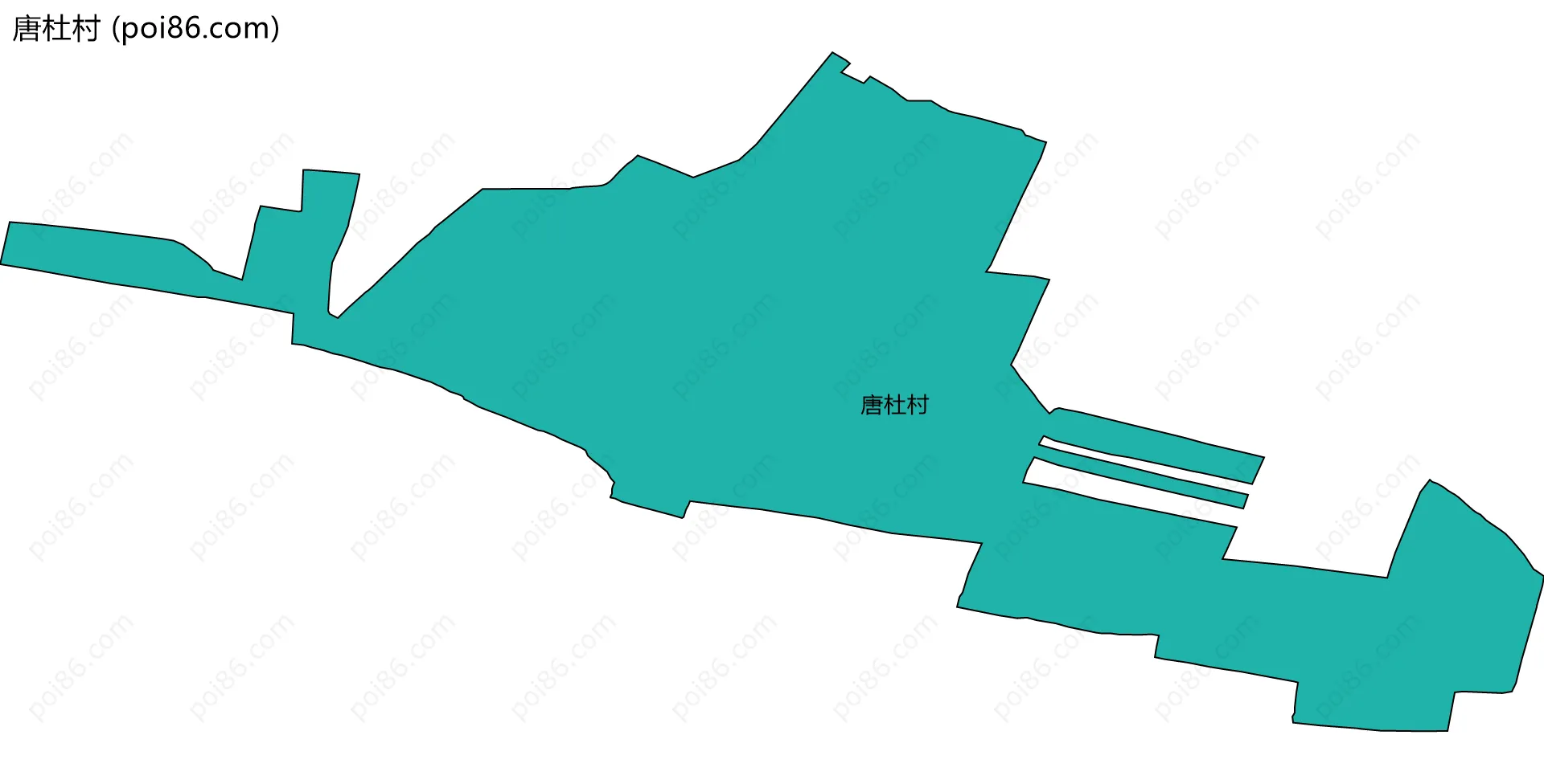 唐杜村边界地图