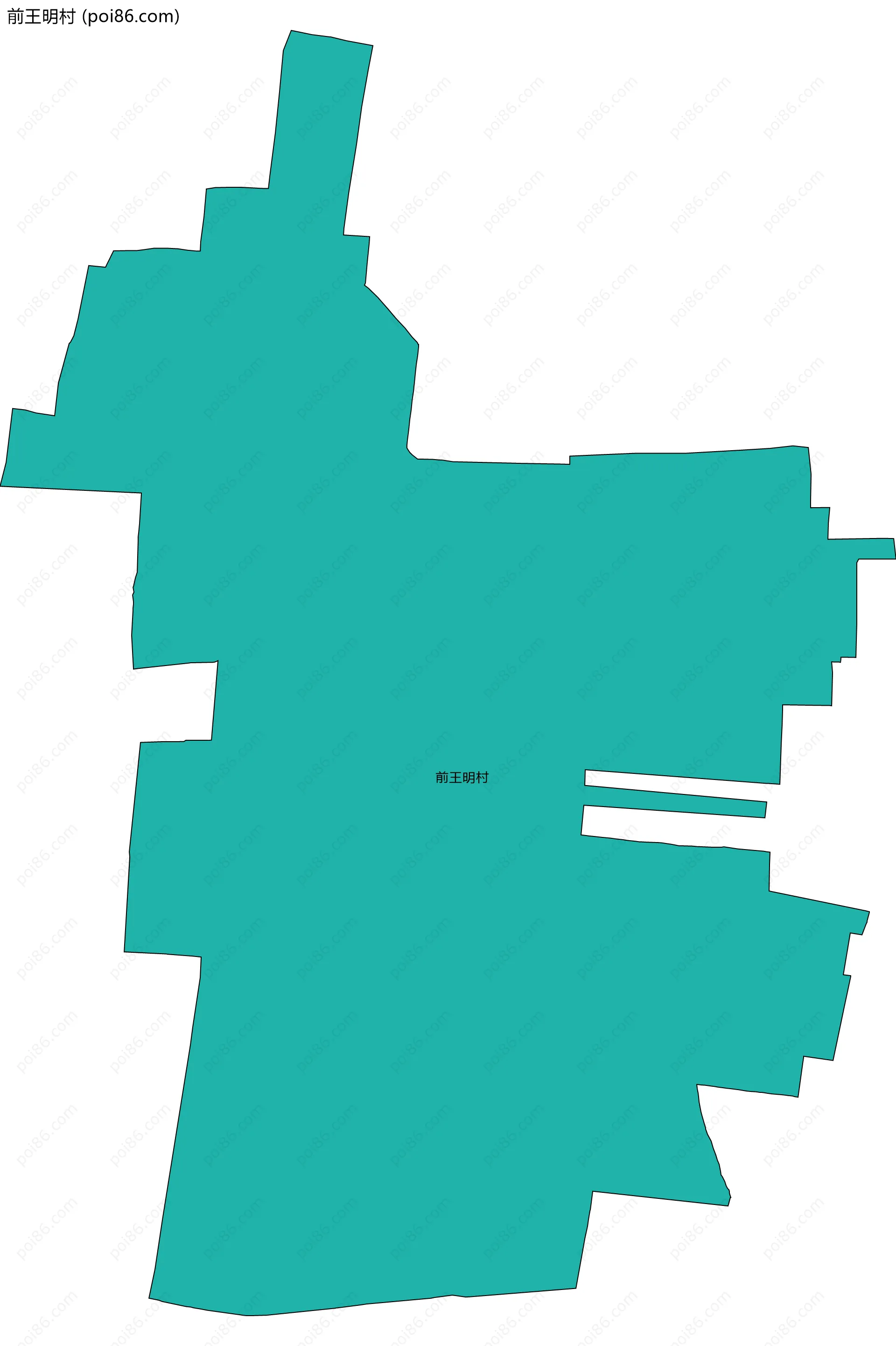 前王明村边界地图