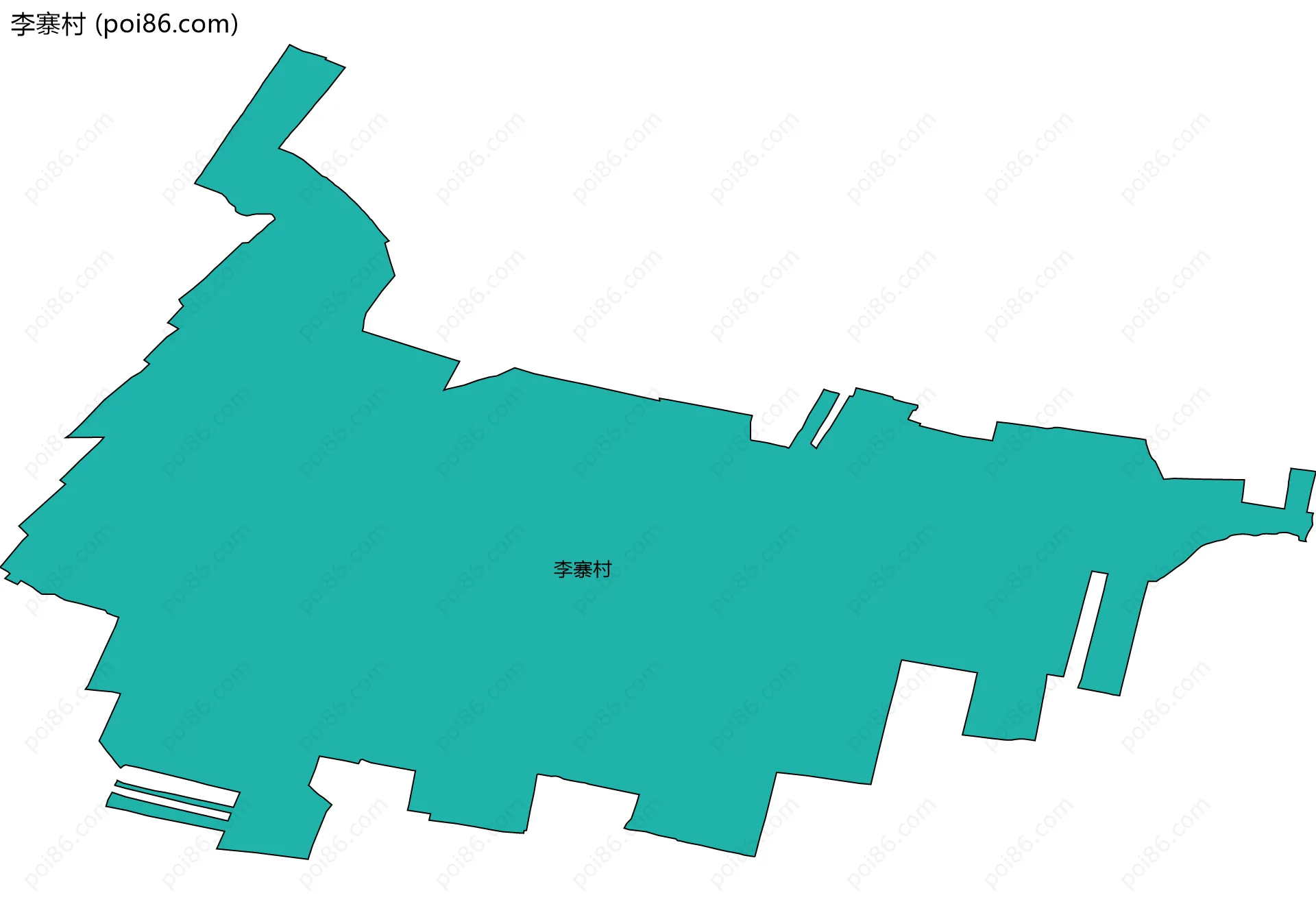 李寨村边界地图