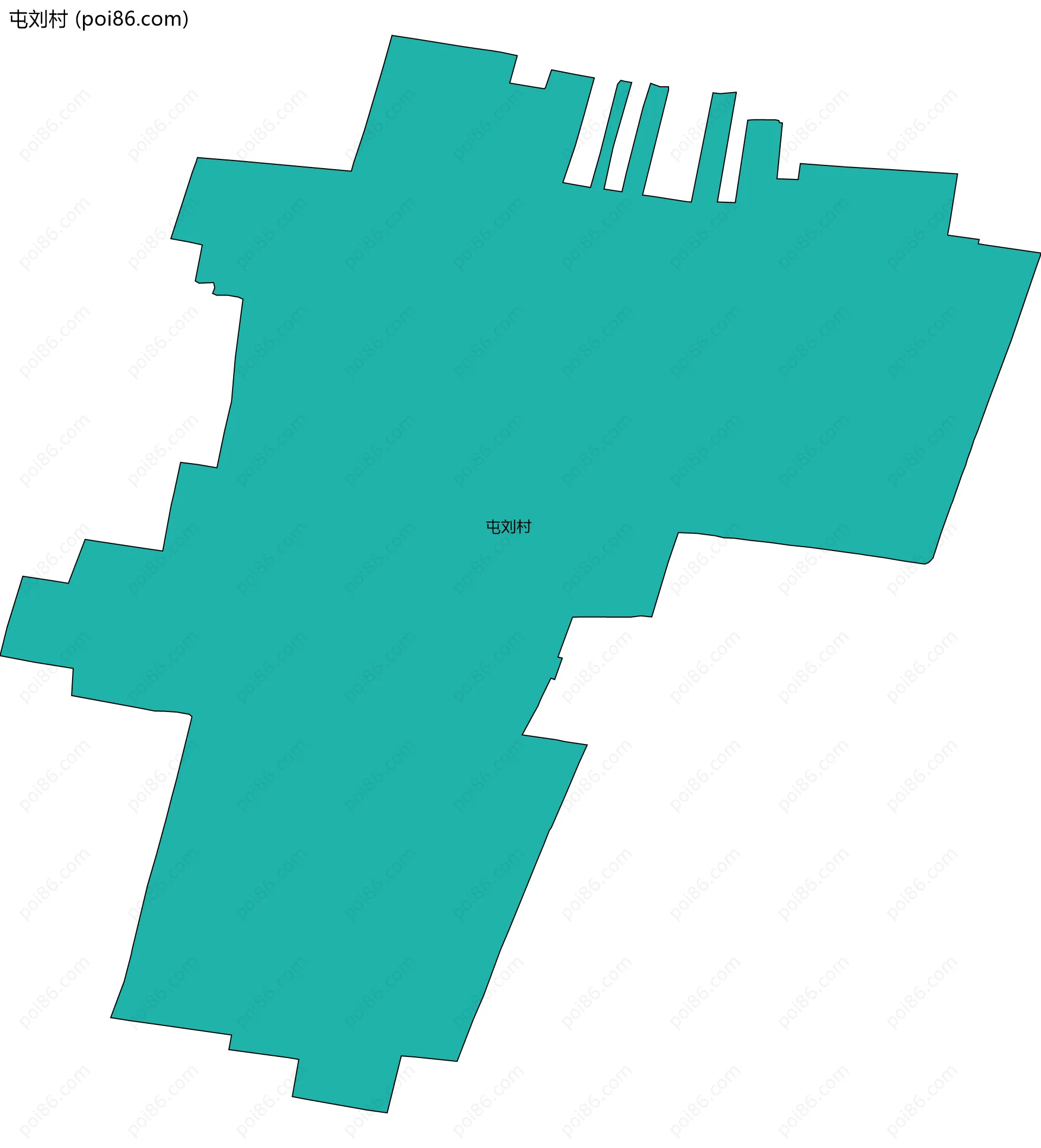 屯刘村边界地图