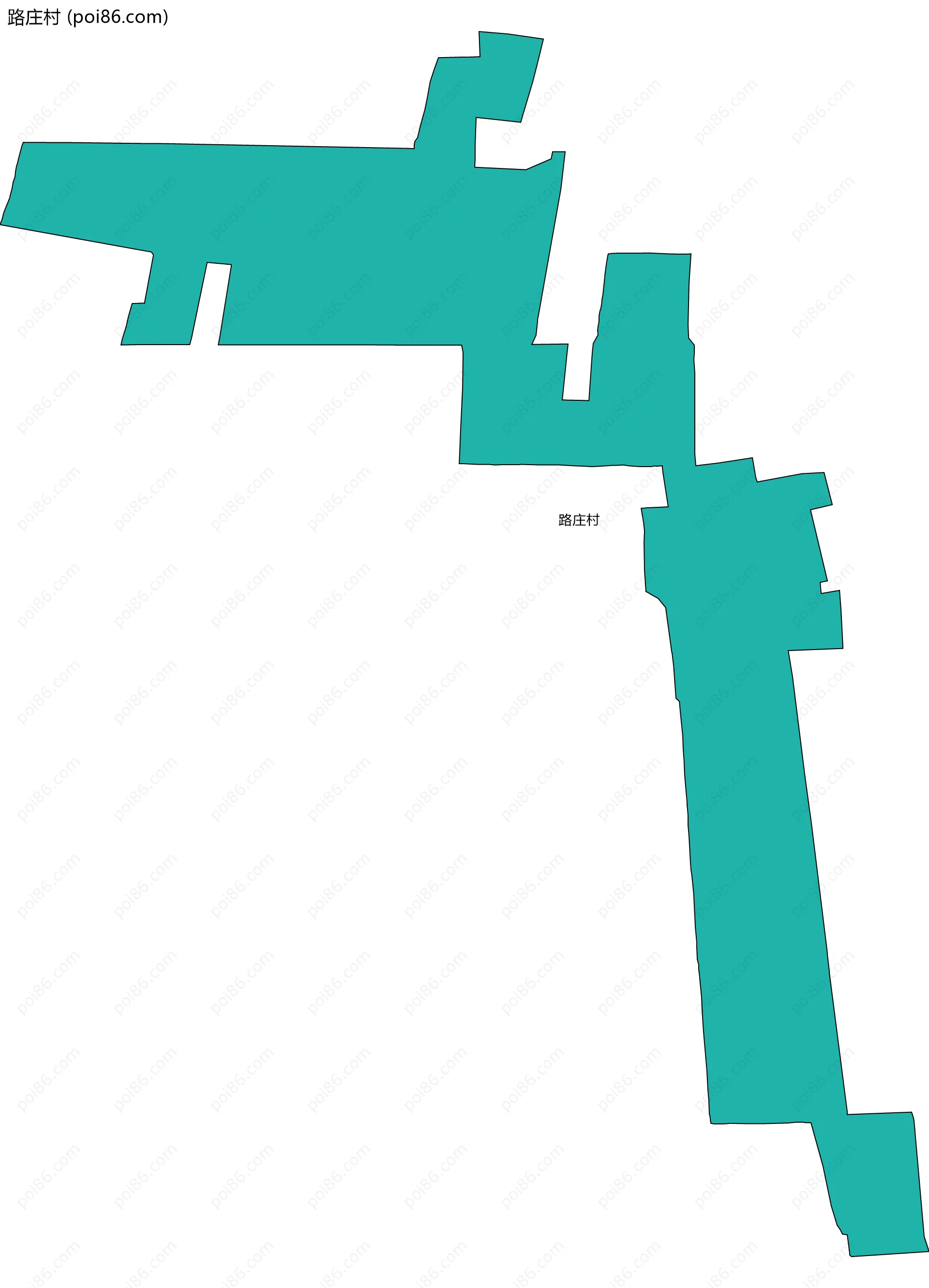 路庄村边界地图