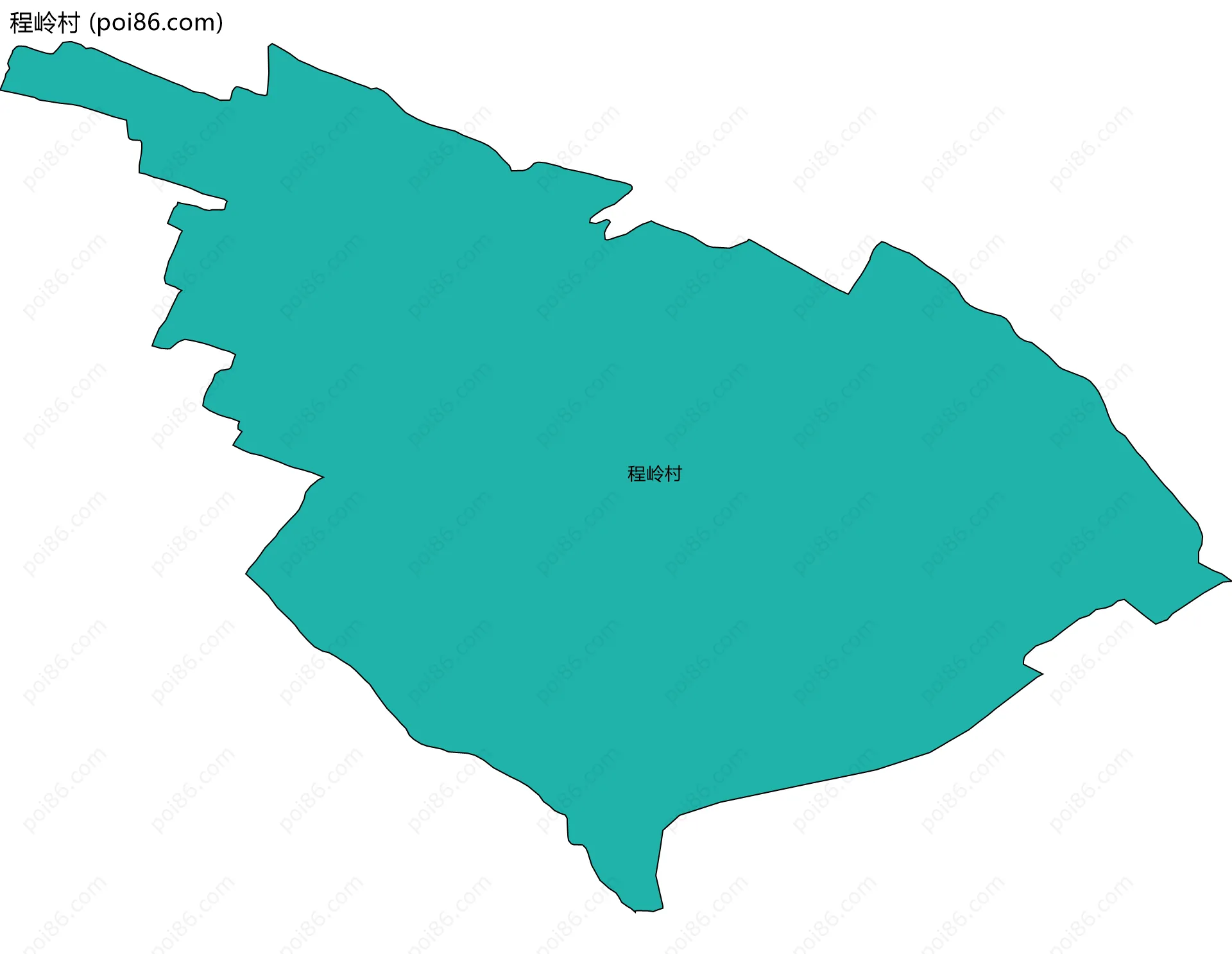 程岭村边界地图