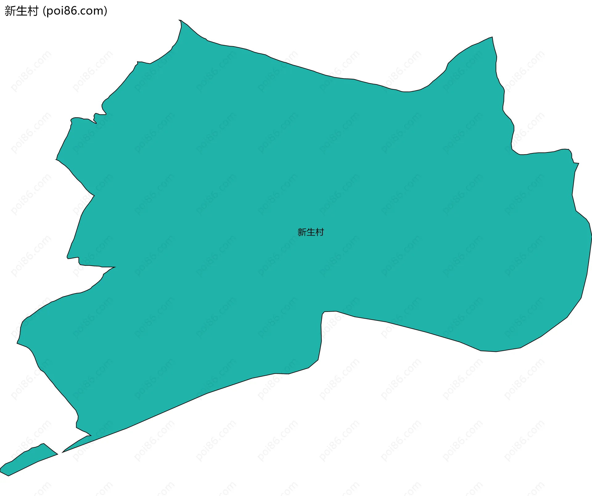 新生村边界地图