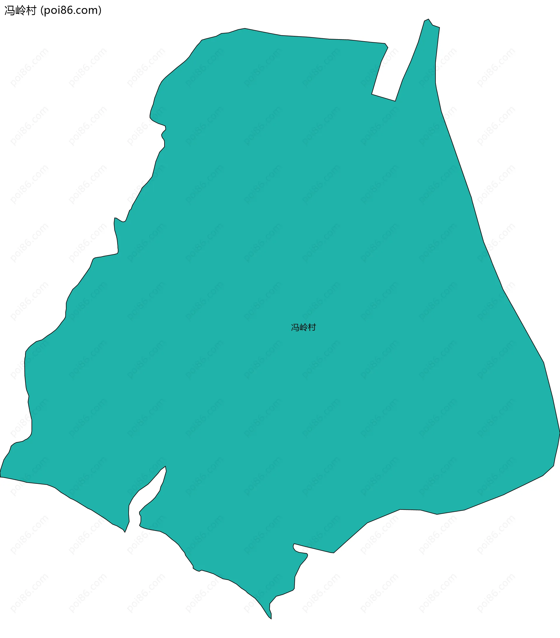 冯岭村边界地图