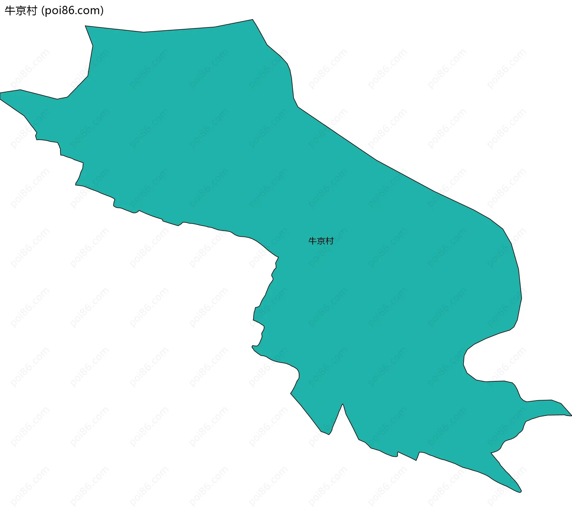 牛京村边界地图