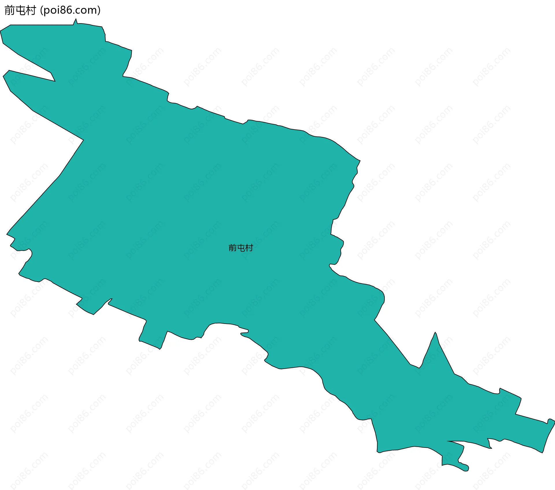 前屯村边界地图