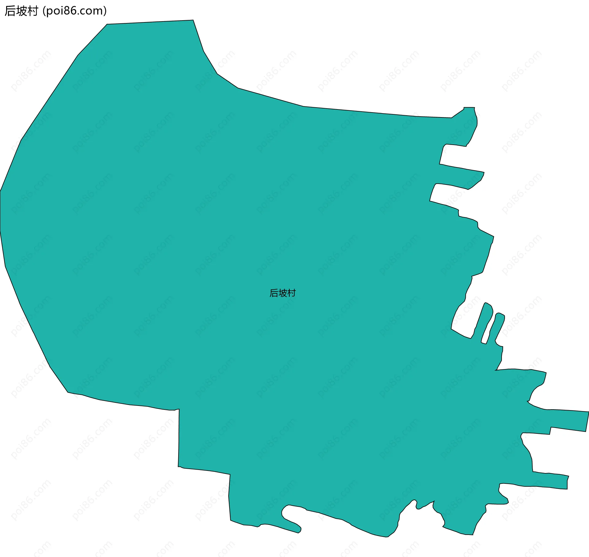 后坡村边界地图