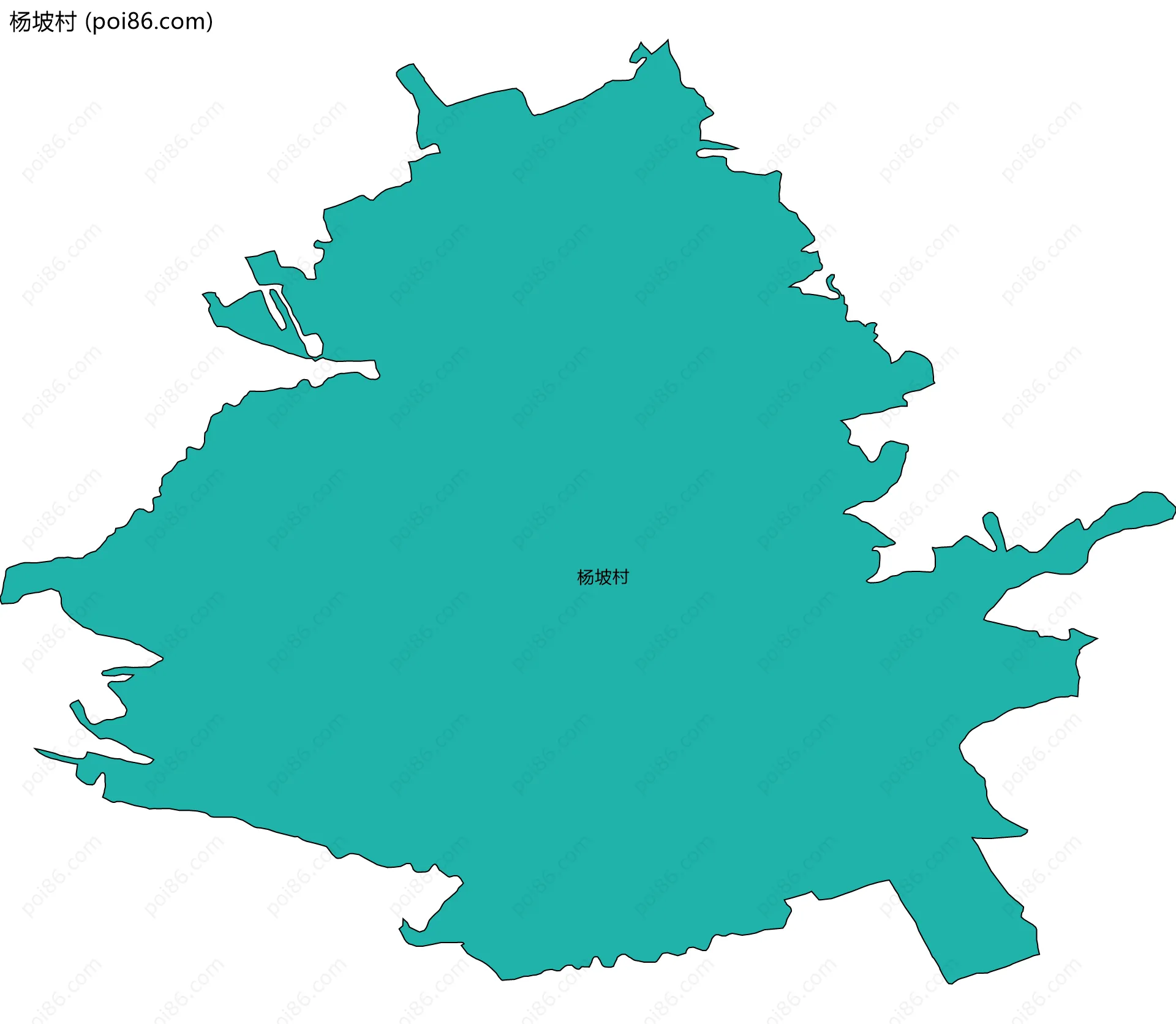 杨坡村边界地图