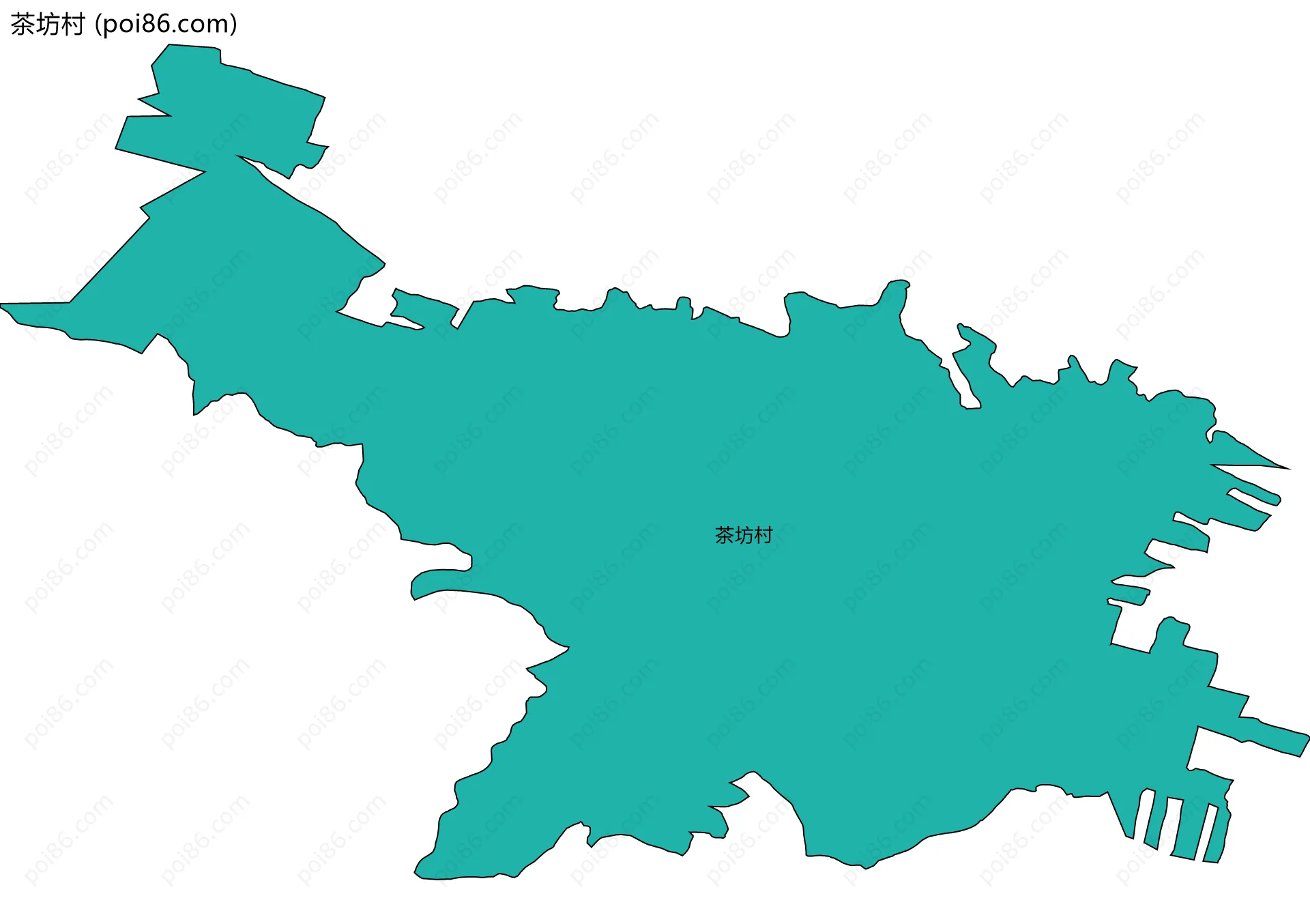 茶坊村边界地图