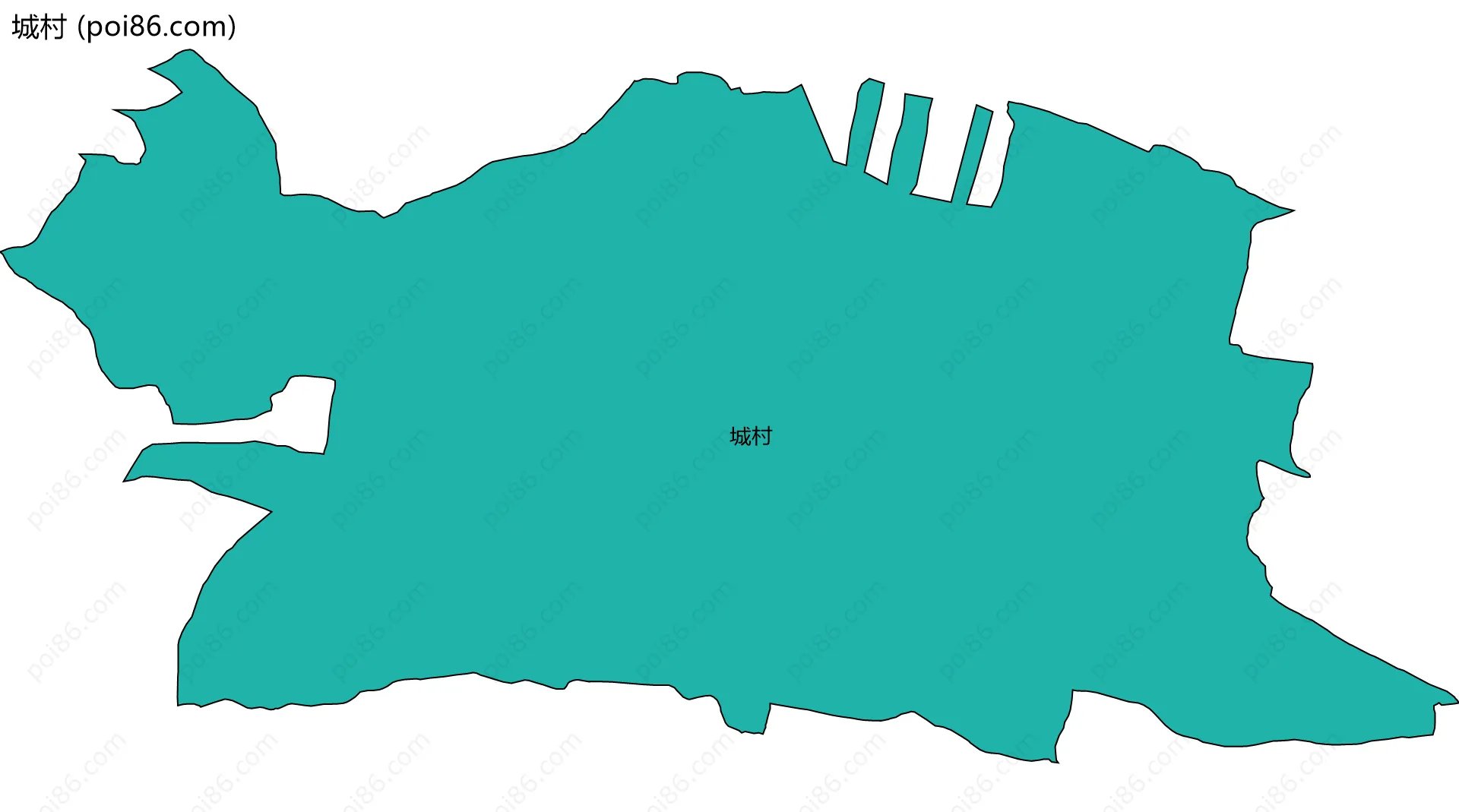 城村边界地图
