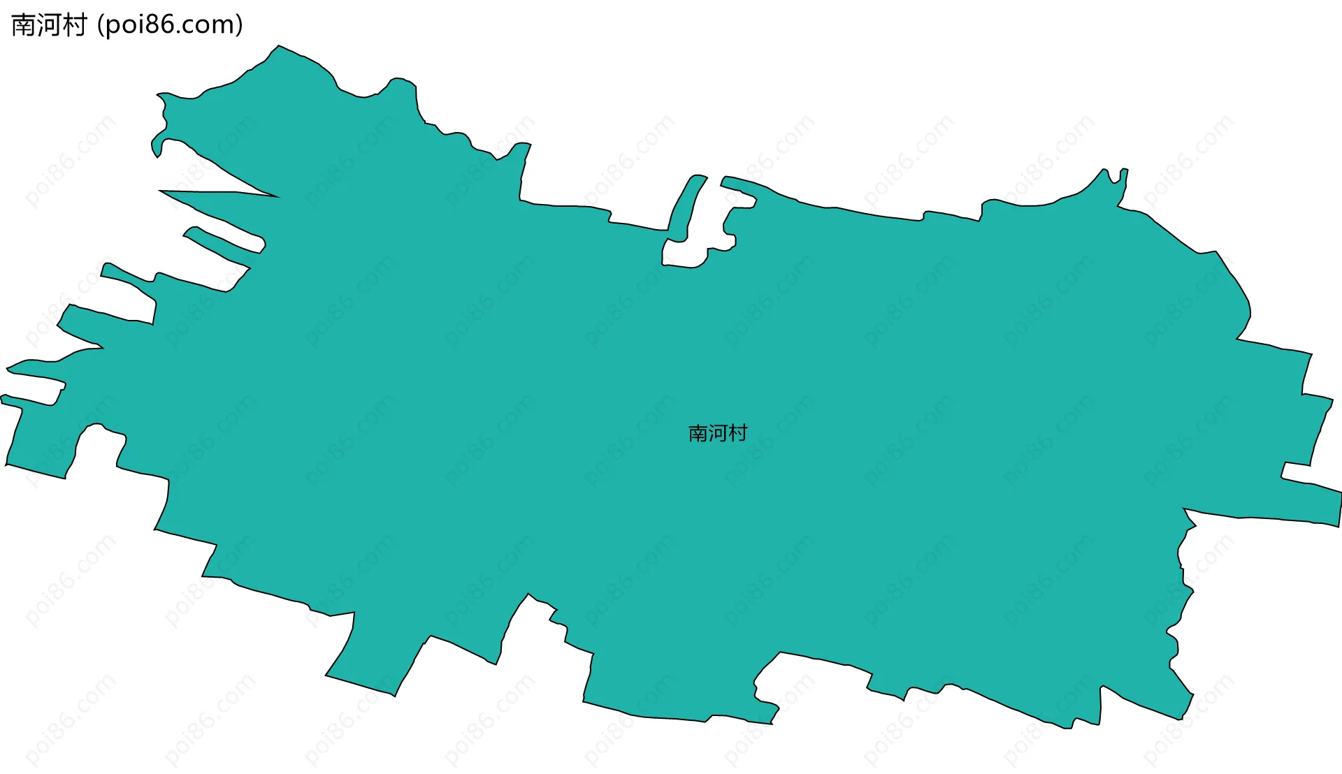 南河村边界地图