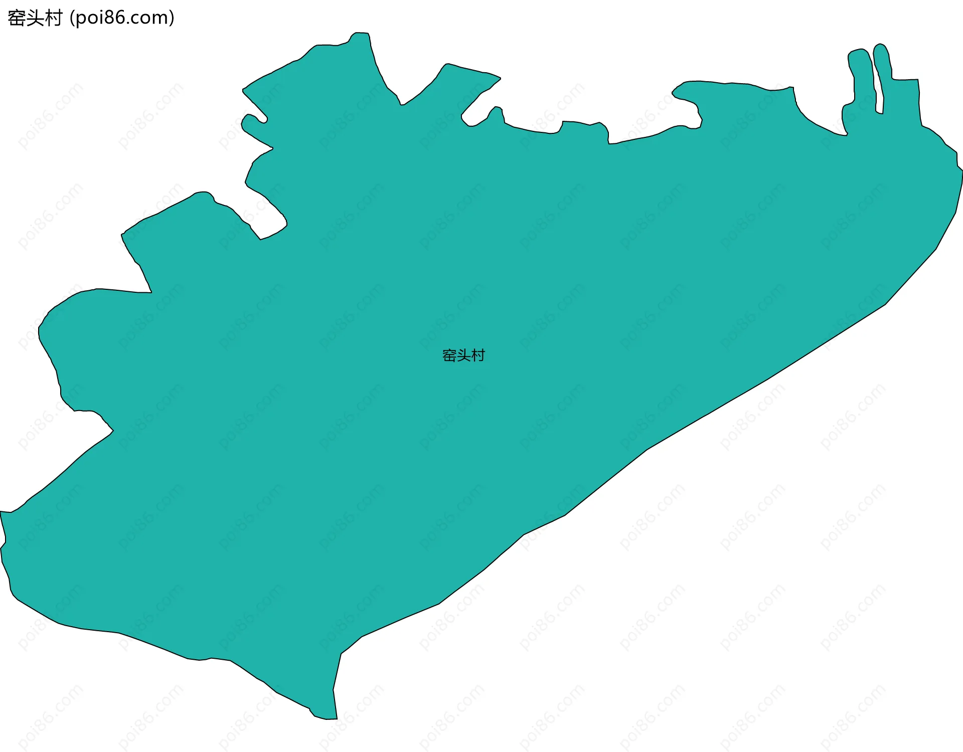 窑头村边界地图